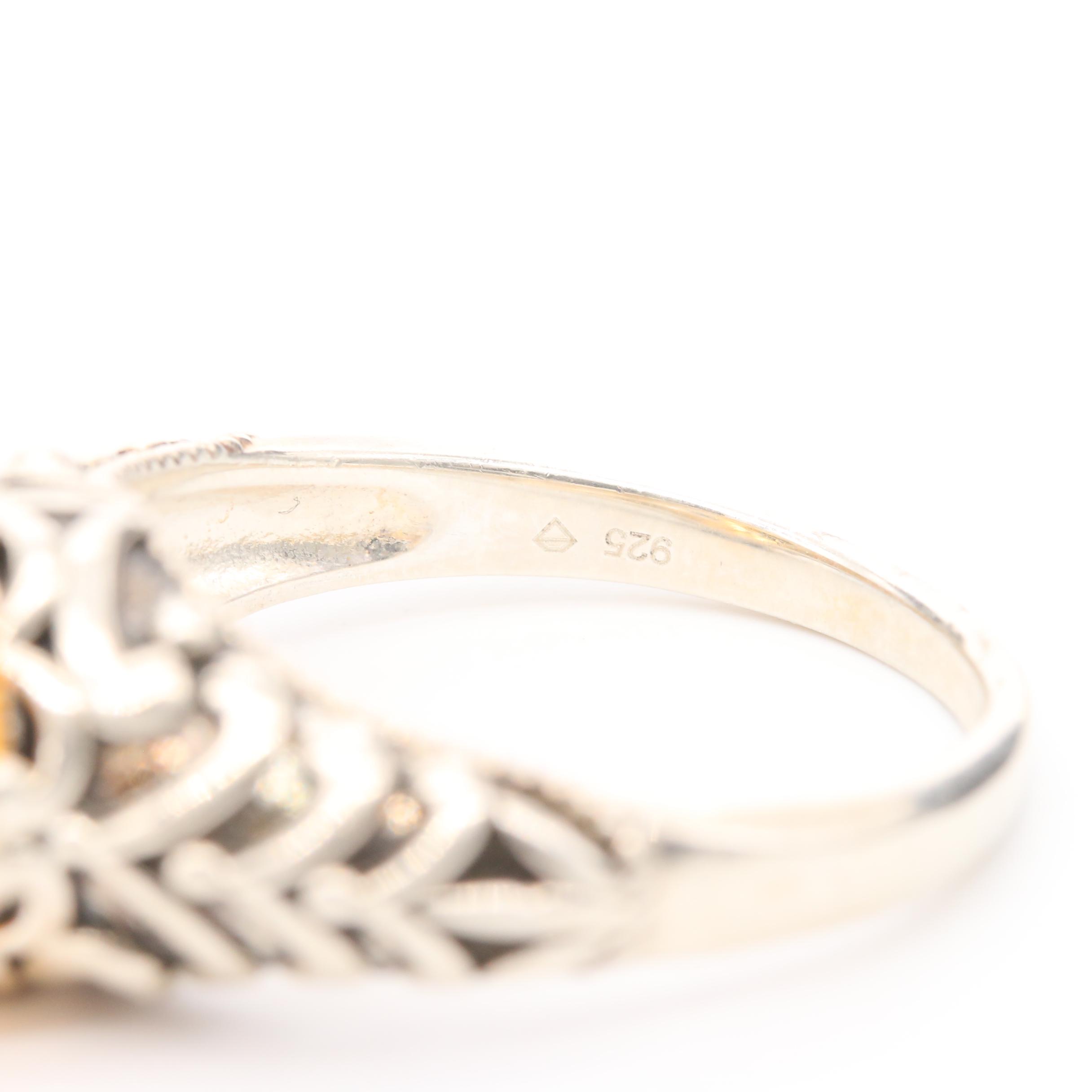 Sterling Silver Citrine Ring