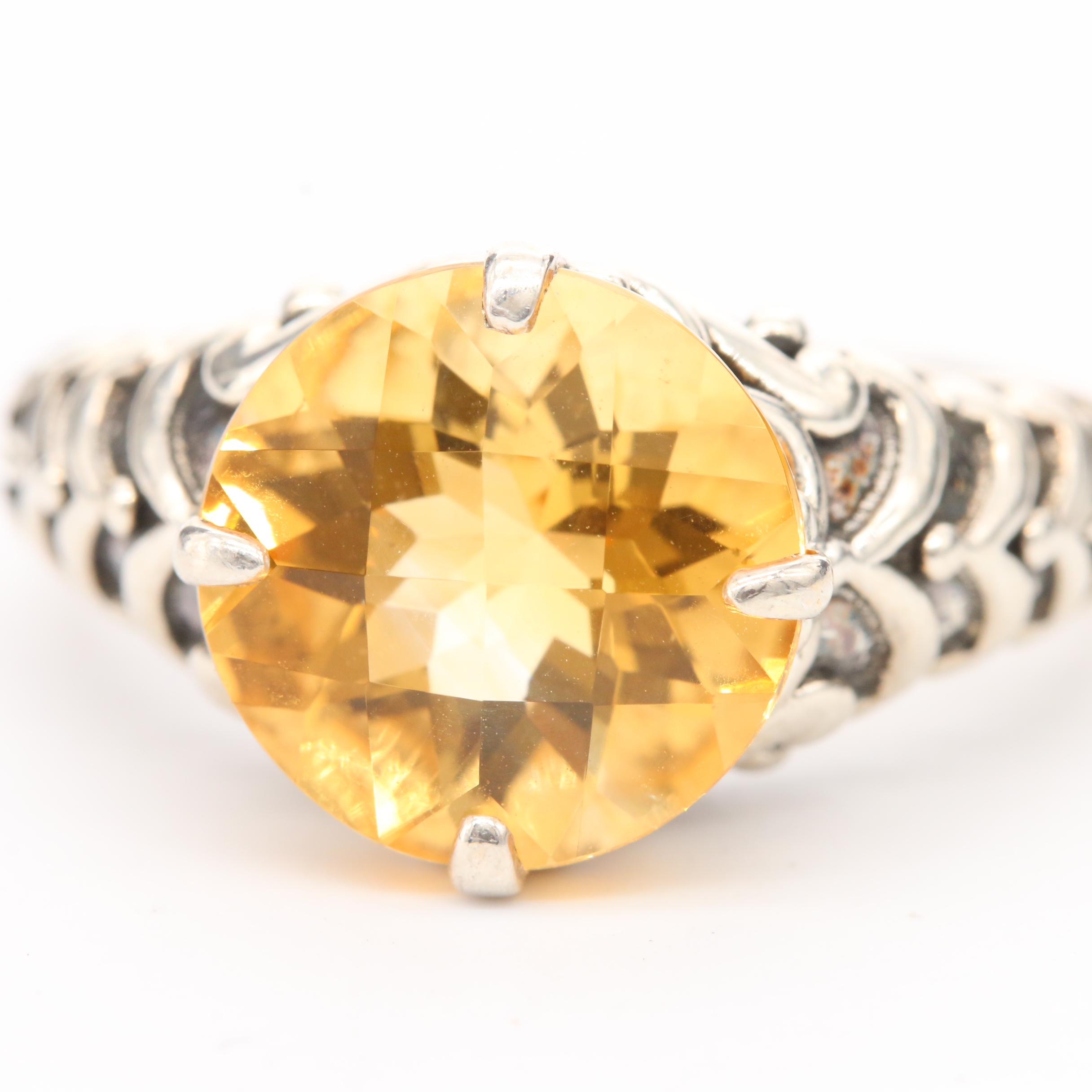 Sterling Silver Citrine Ring