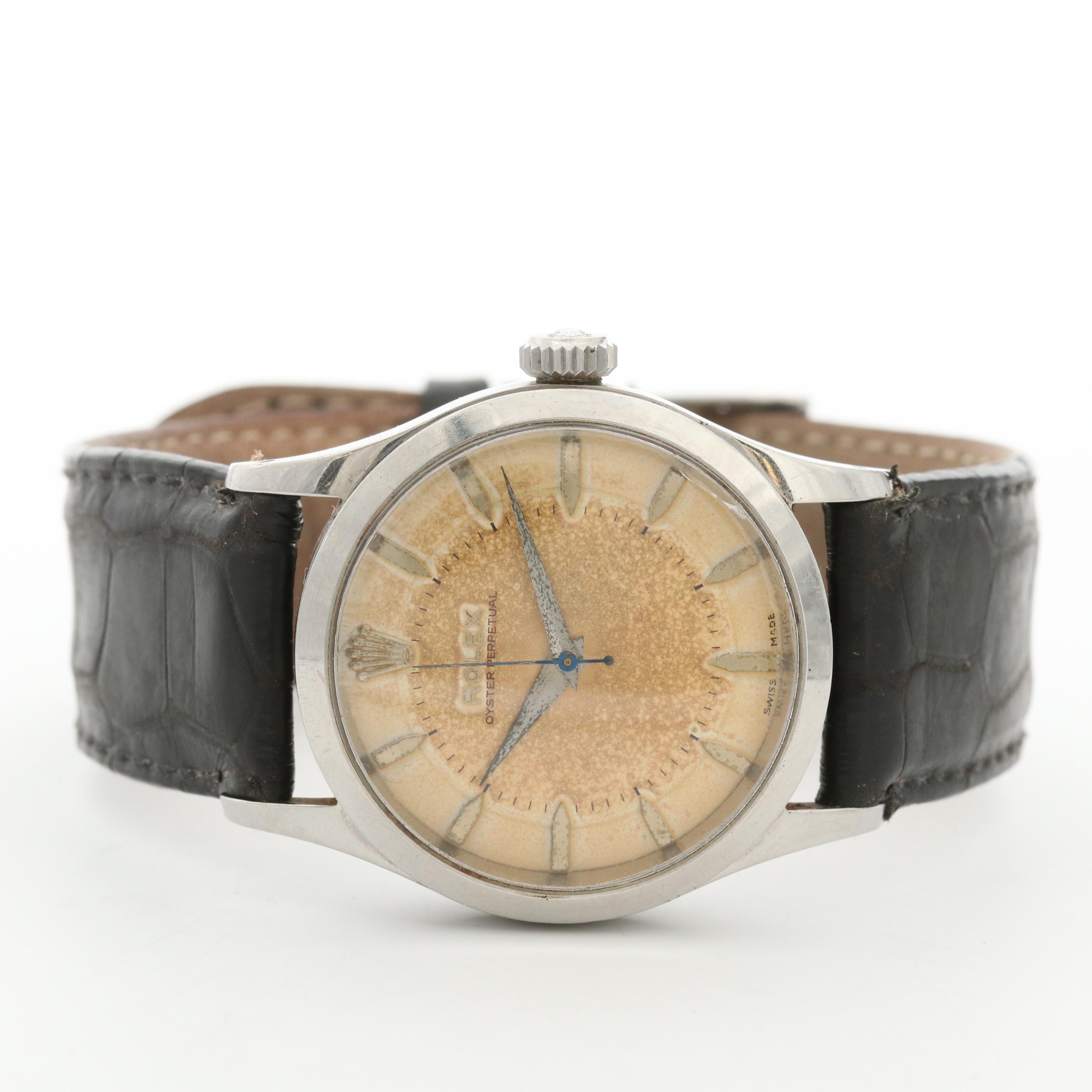 Vintage Rolex Oyster Perpetual Semi Bubbleback Watch, 1954