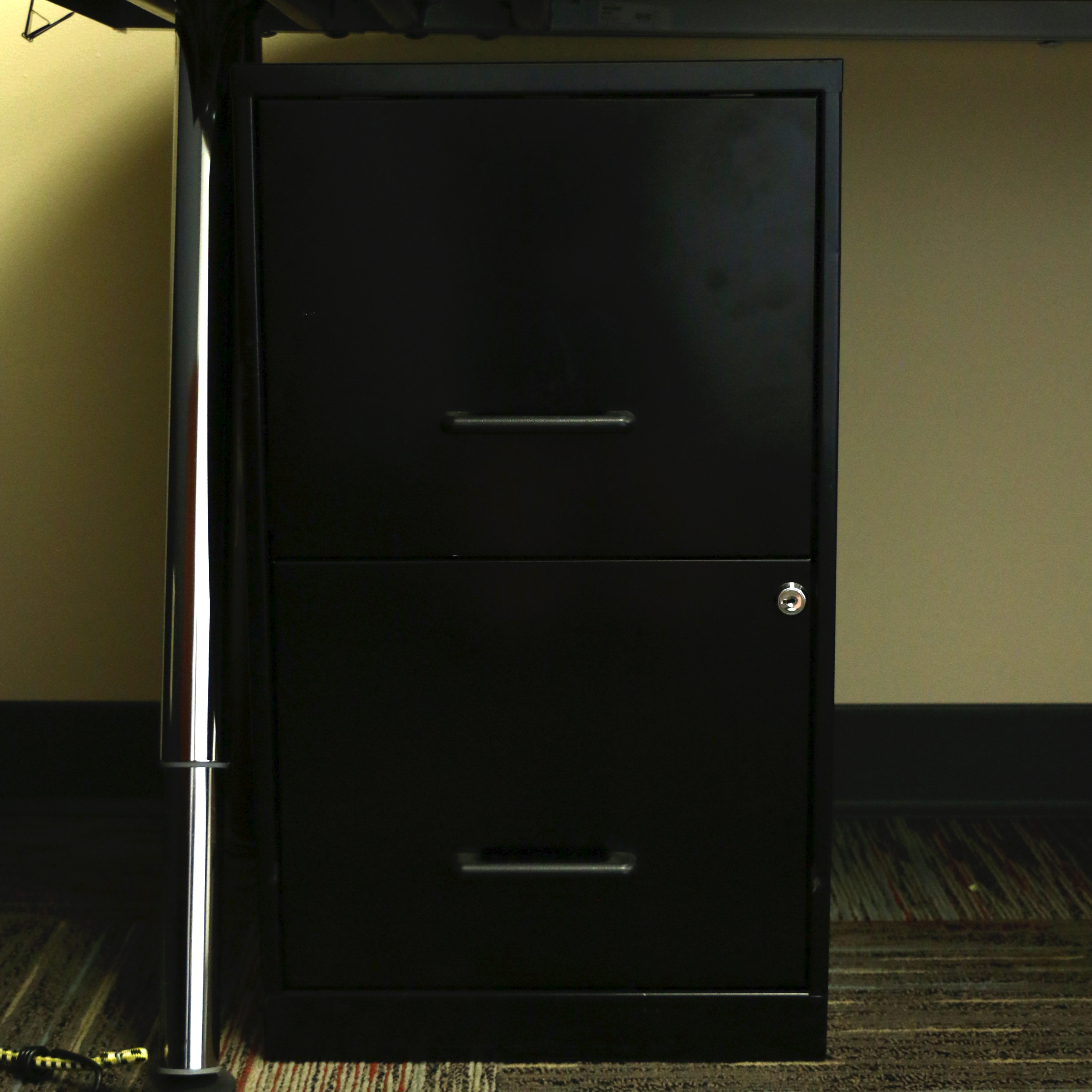 IKEA Galant Office Desk, Chairs and File Cabinet, Contemporary