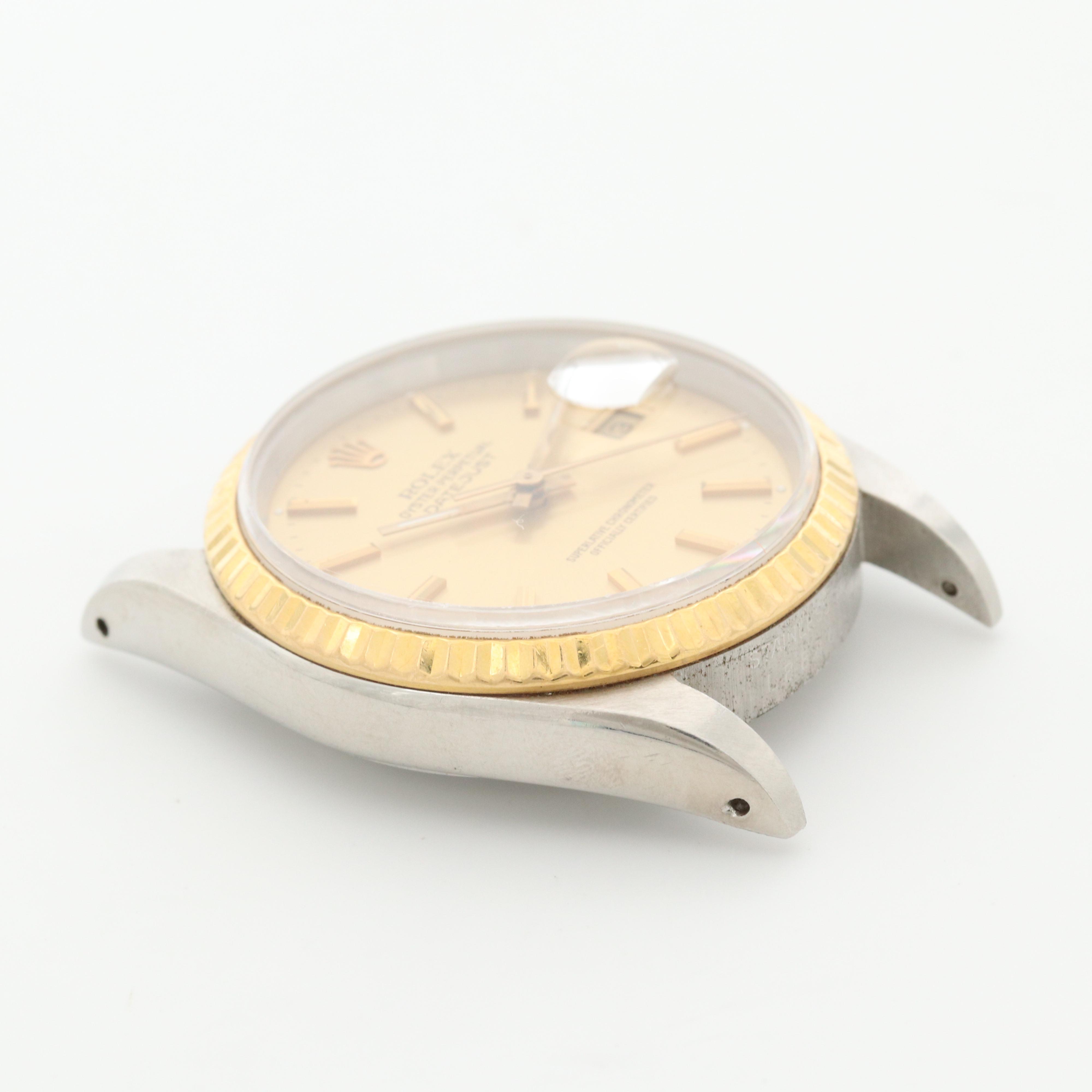 Vintage Rolex Datejust 16233 18K Gold and Stainless Steel Watch