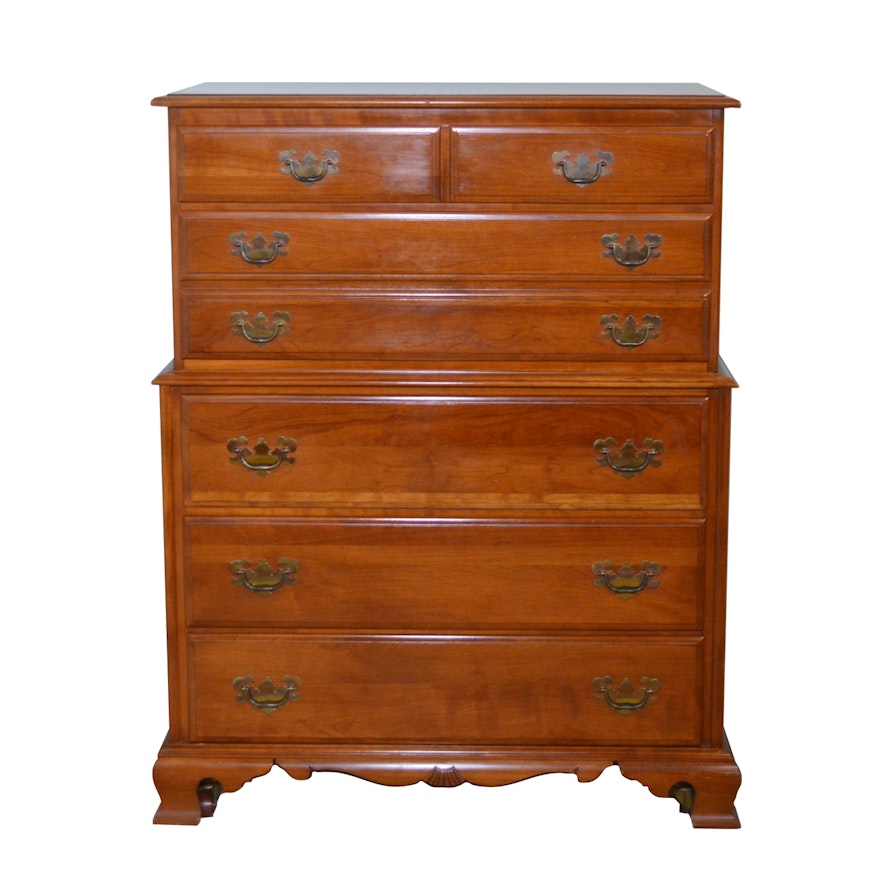 Kling Factories Cherry Highboy, Mid-20th Century