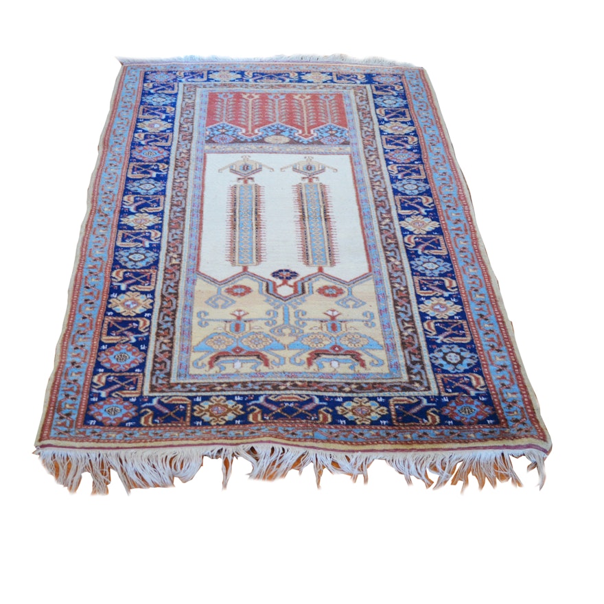 Hand-Knotted Turkish Wool Rug