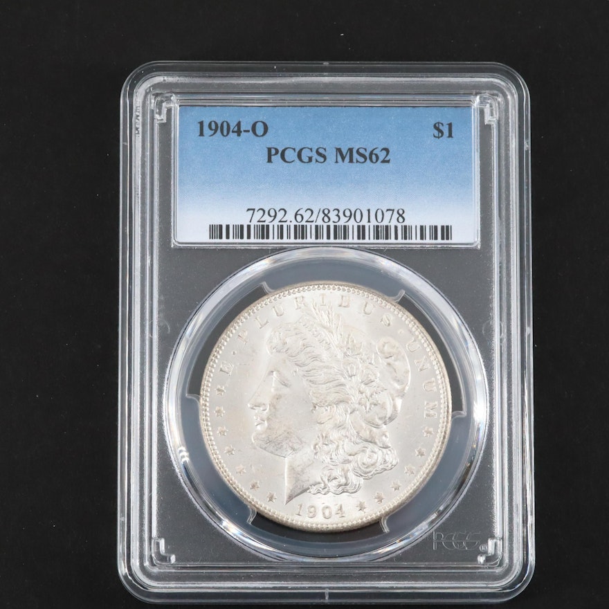 PCGS Graded MS62 1904-O Silver Morgan Dollar