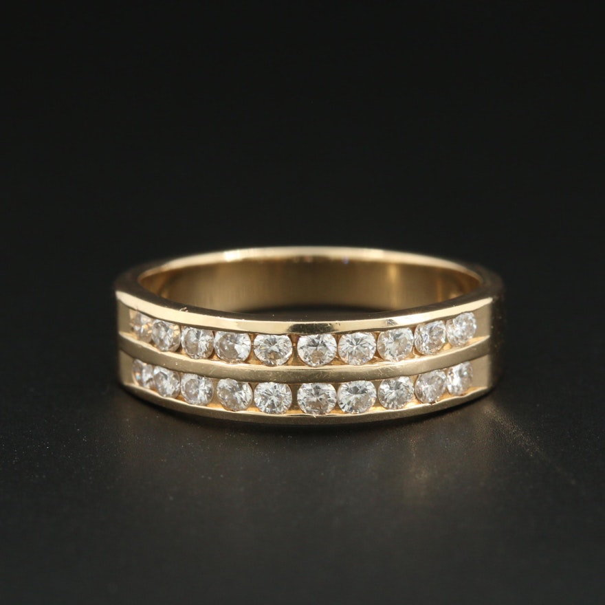 14K Yellow Gold Diamond Ring