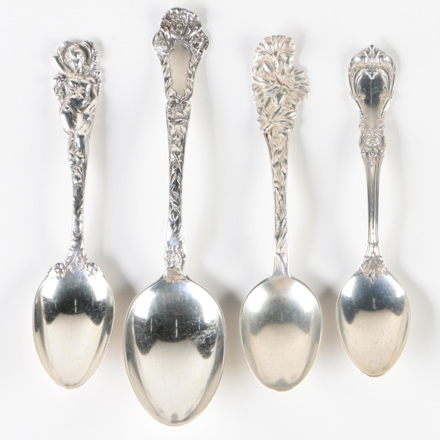 Gorham "Poppy", R. Blackinton & Co.and Reed & Barton Sterling Silver Spoons