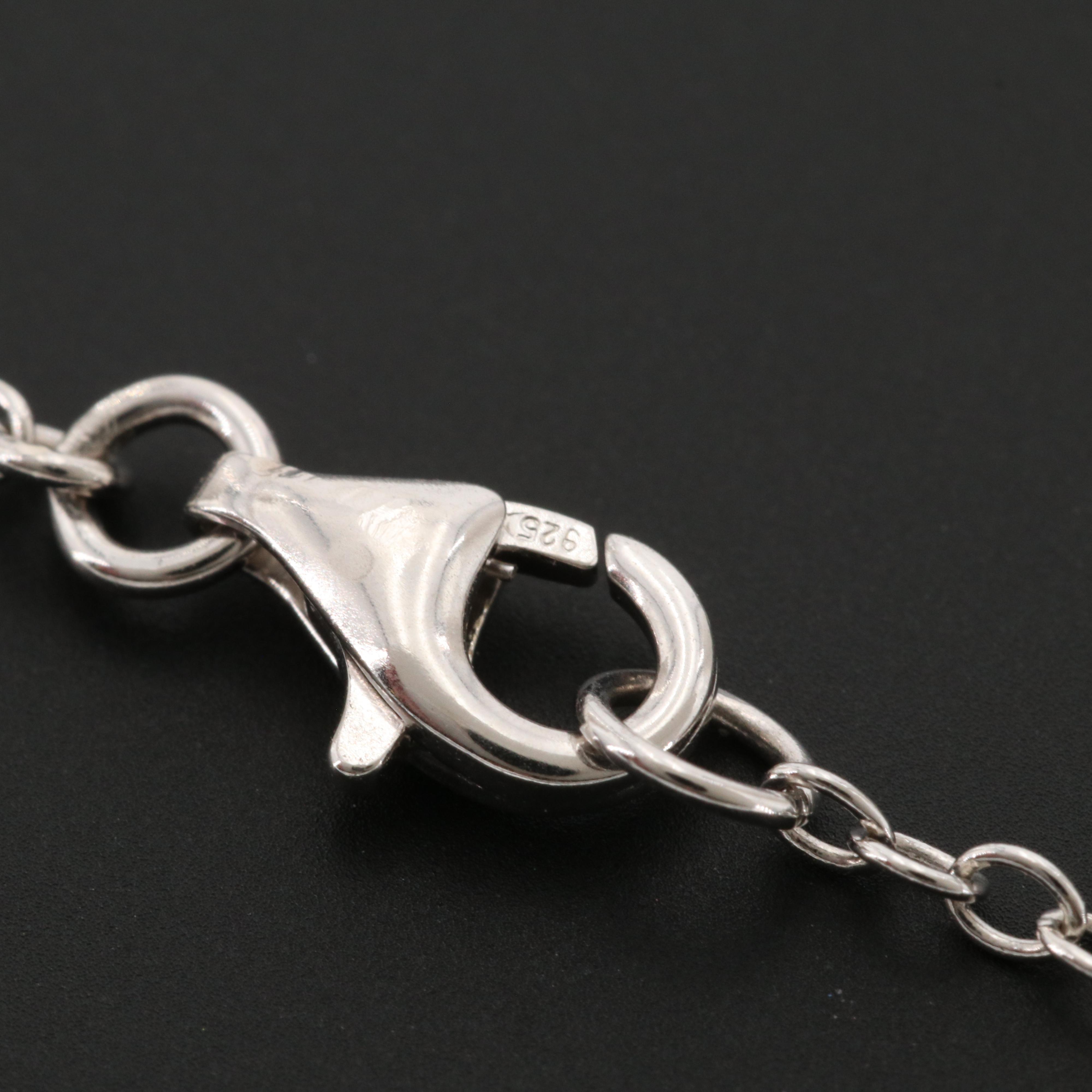 Elle Sterling Silver Leaf Pendant Necklace