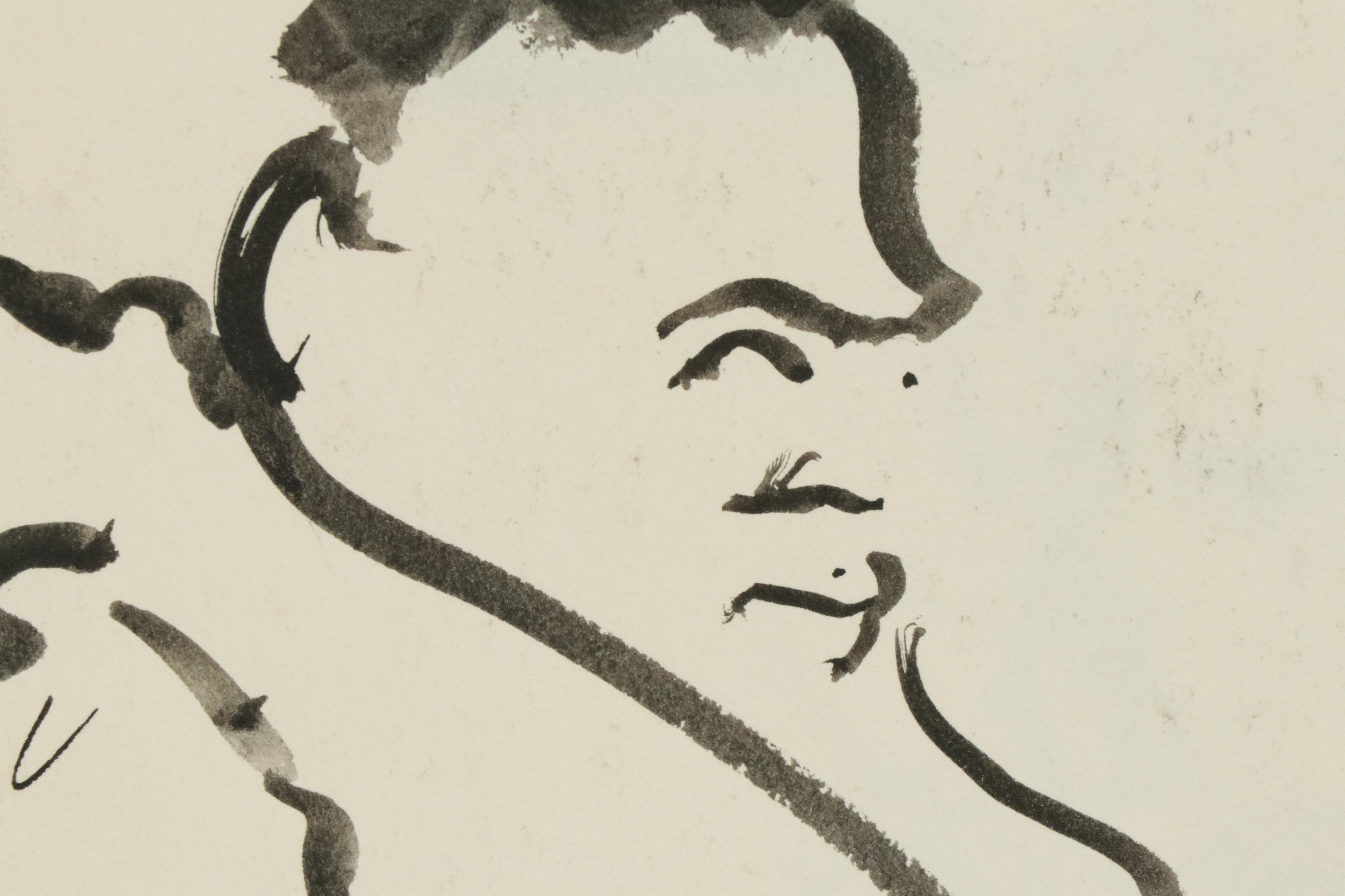 Lois Davis Male Nude Watercolor Painting