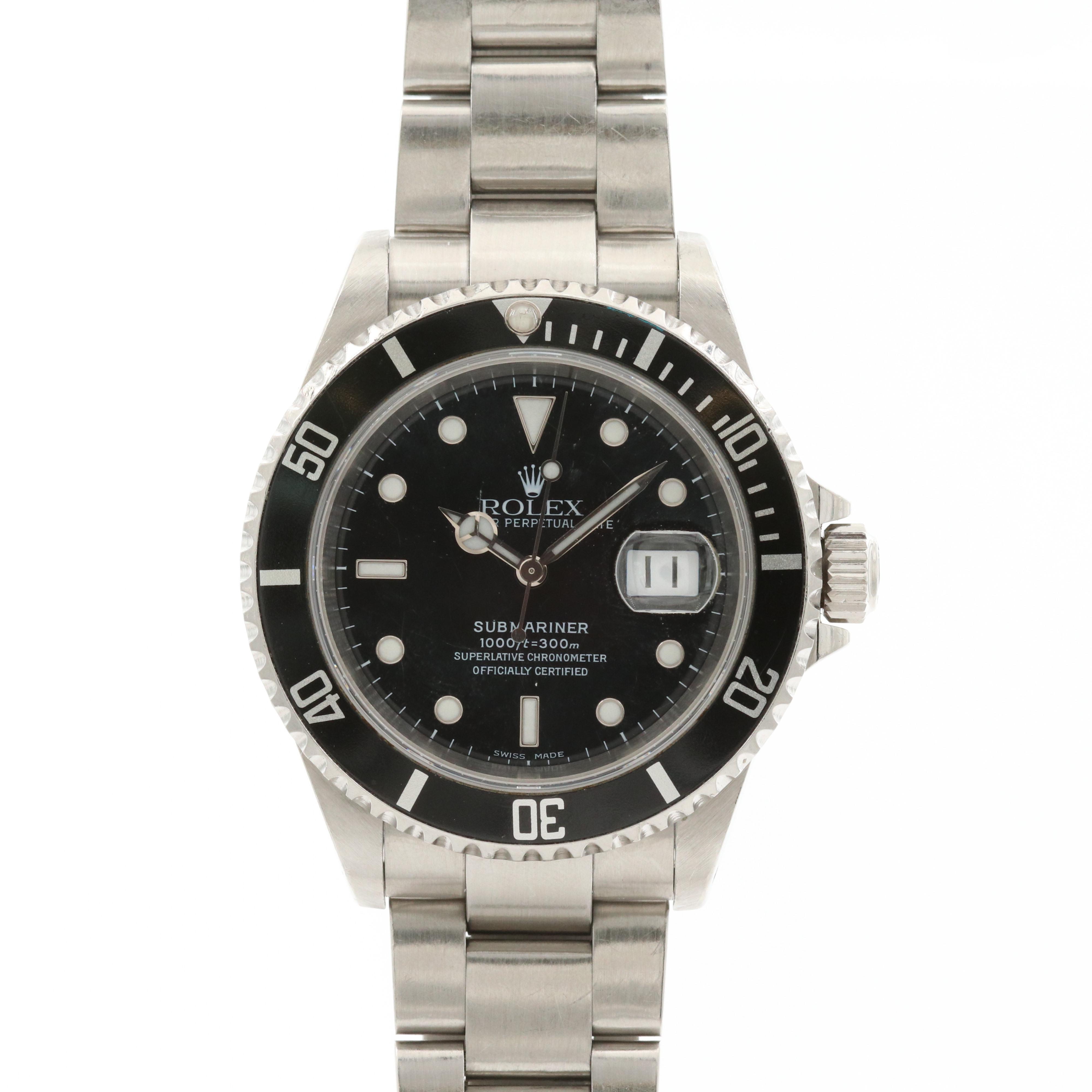 Rolex Submariner 16610 Stainless Steel Automatic Watch