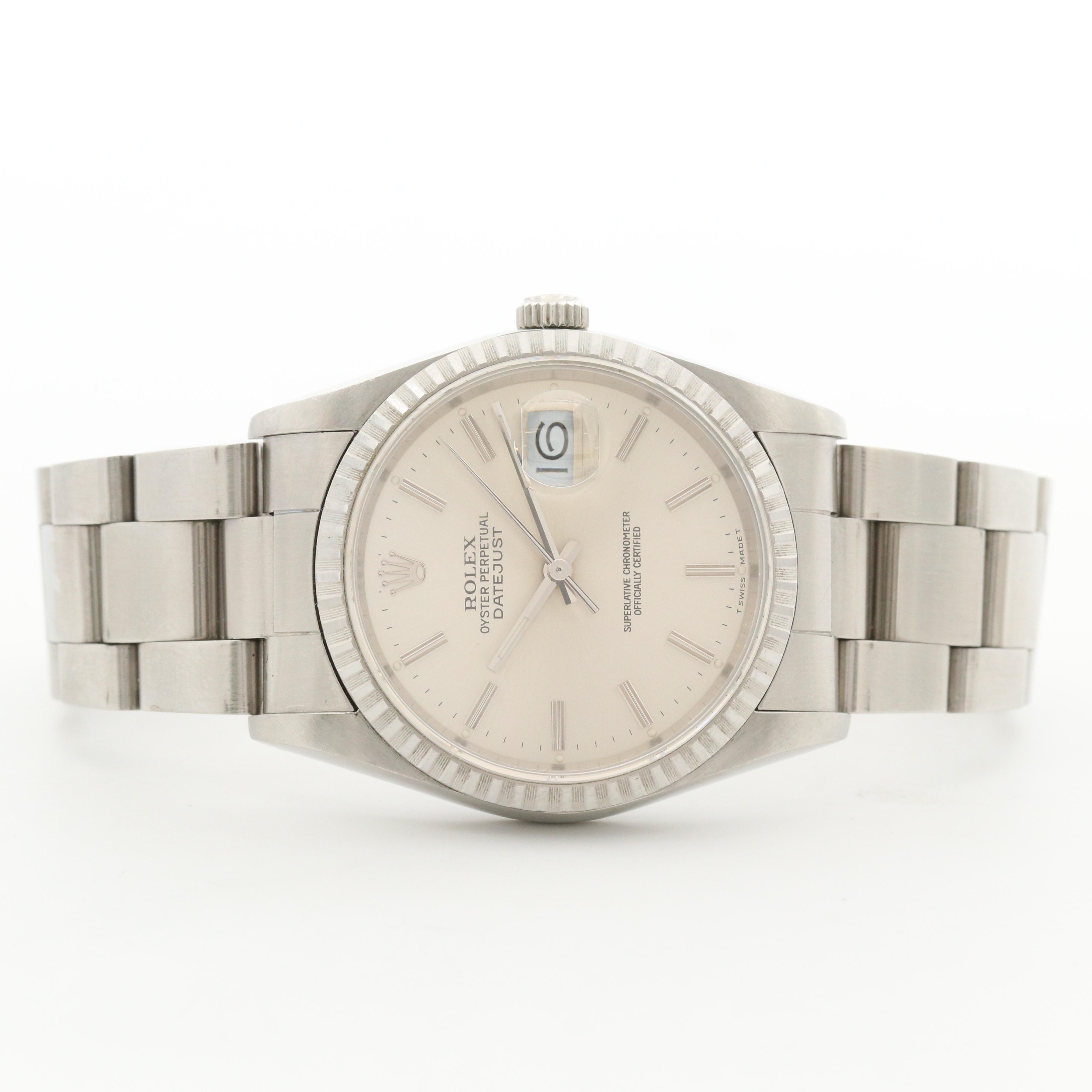 Rolex Datejust 16220 Stainless Steel Automatic Watch, 1988