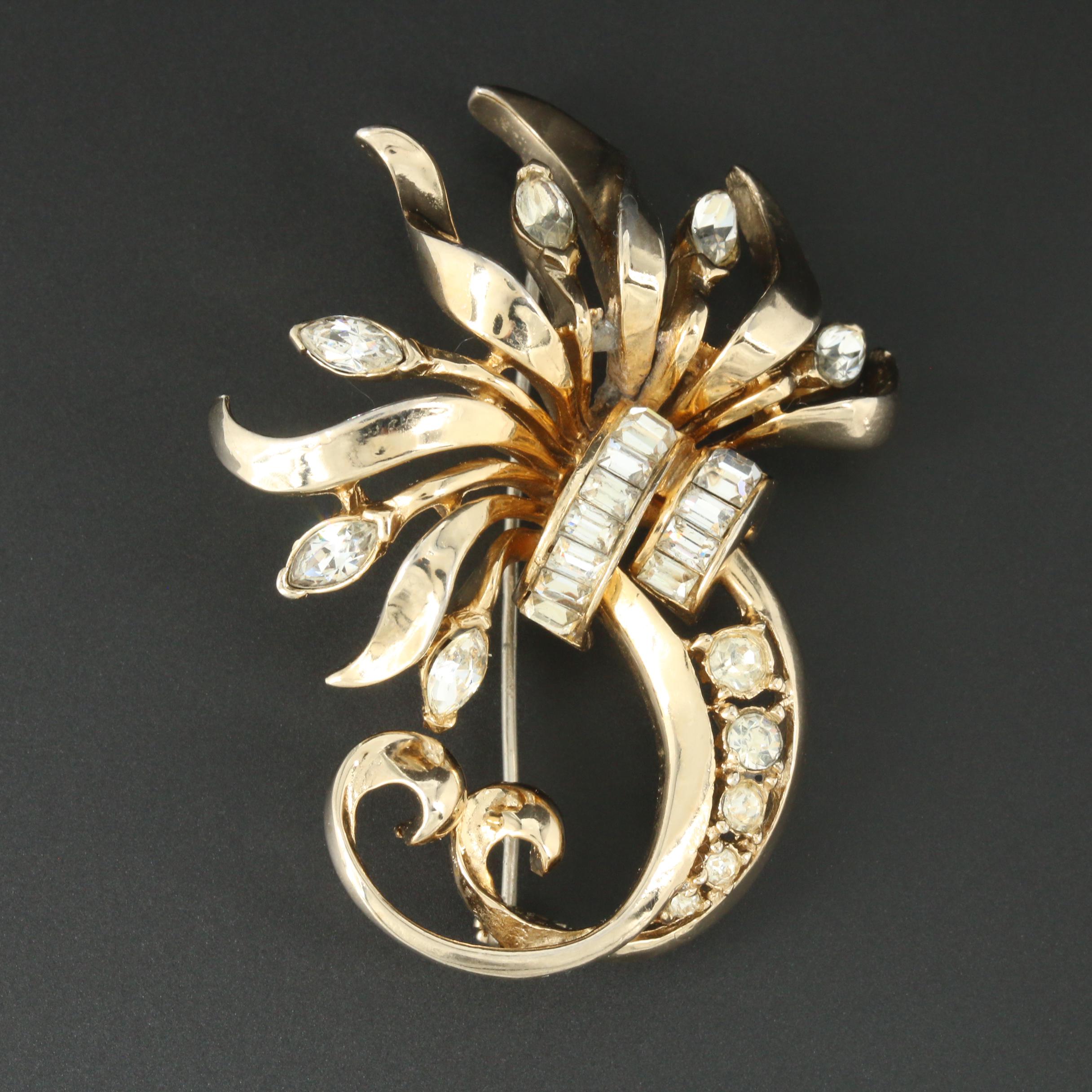 Vintage Coro Craft Cornucopia Brooch