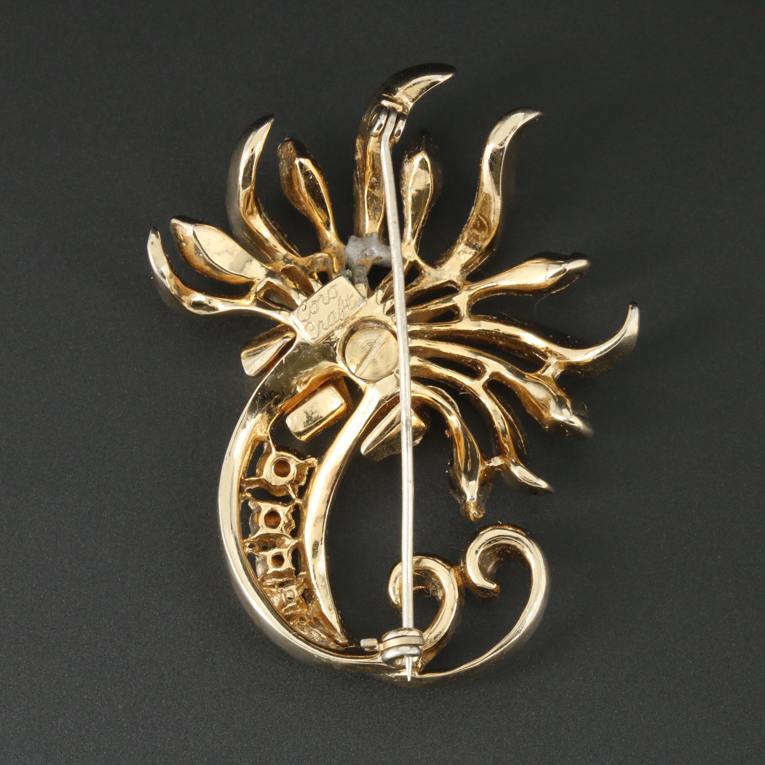 Vintage Coro Craft Cornucopia Brooch