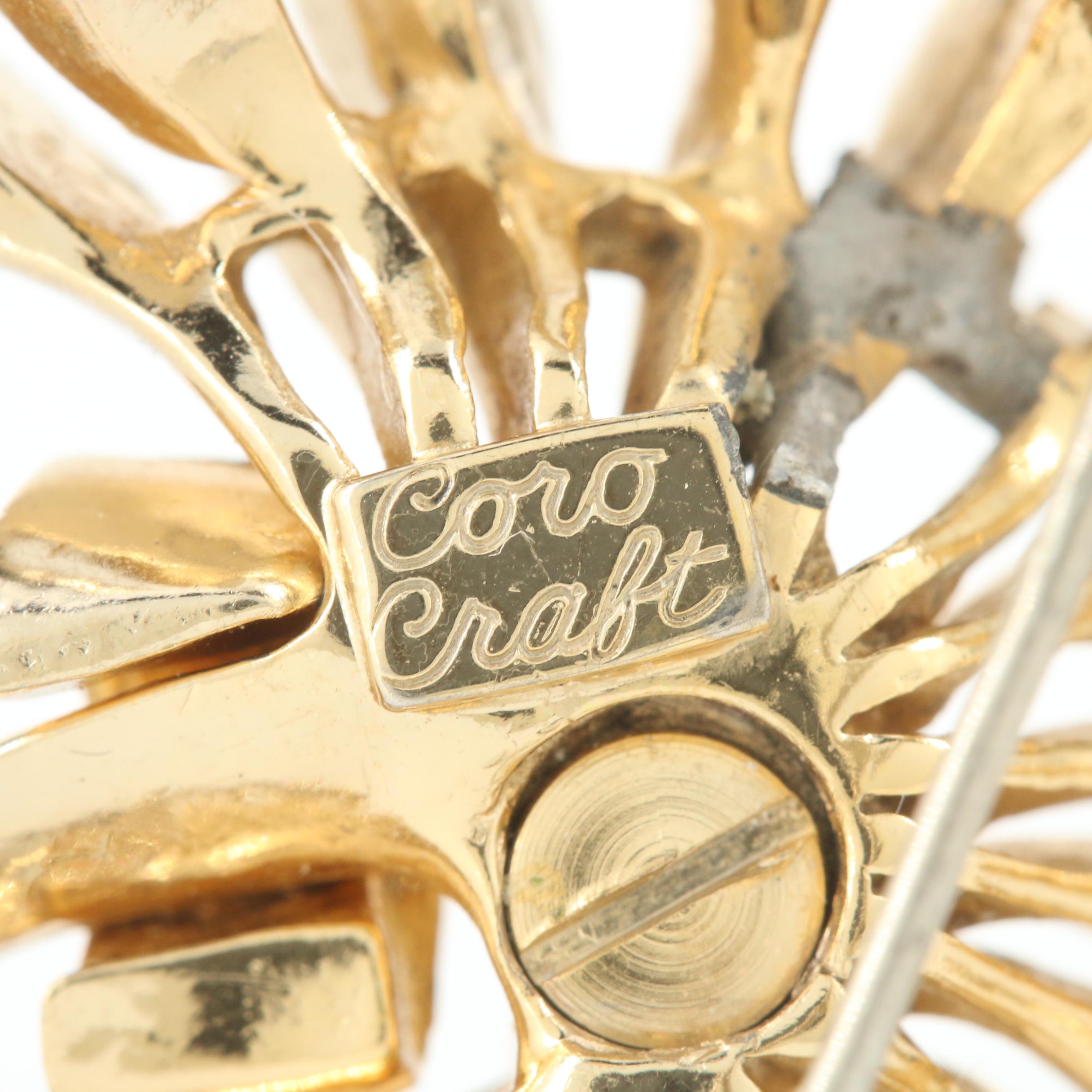 Vintage Coro Craft Cornucopia Brooch