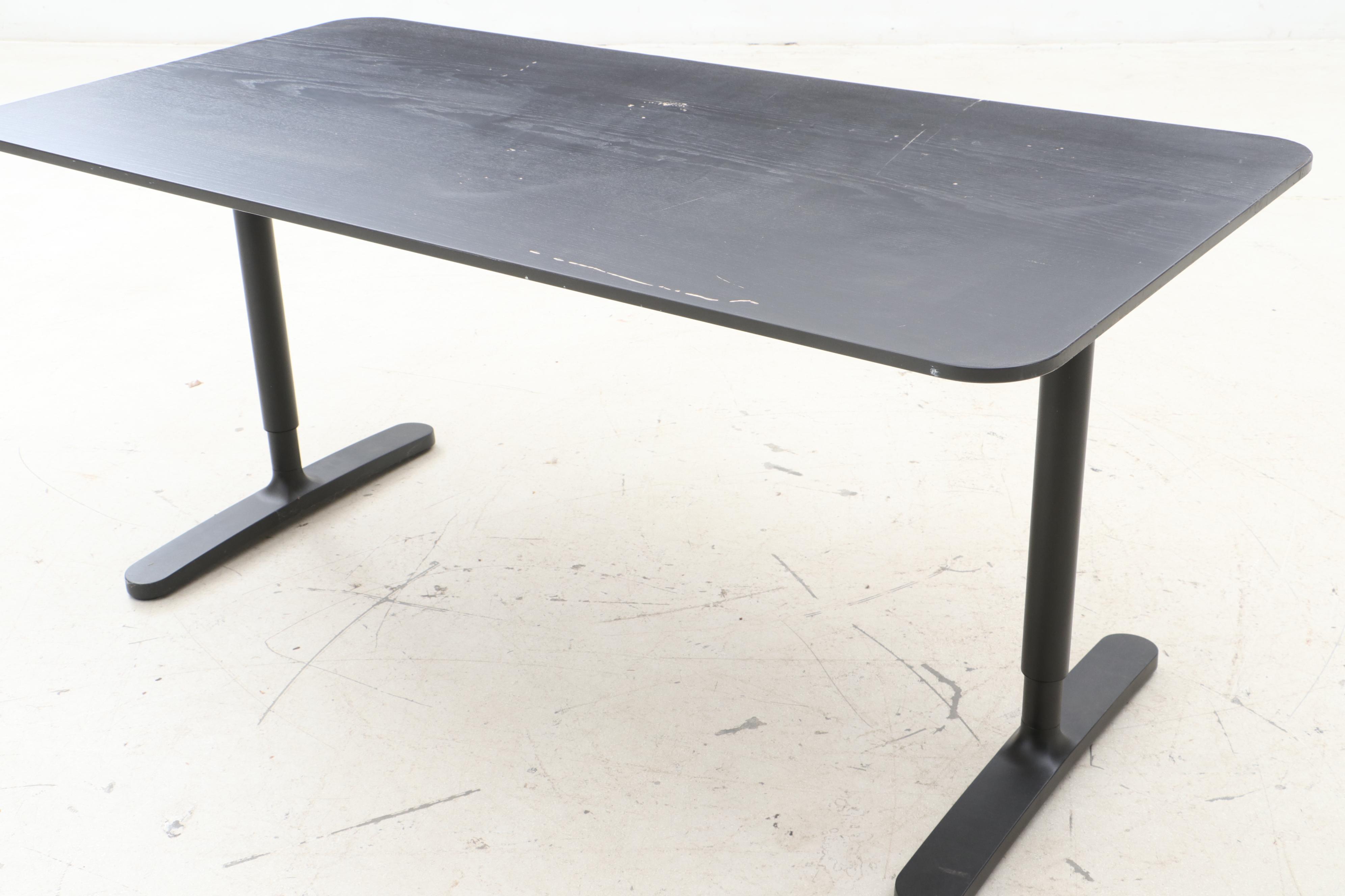 IKEA Bekant Wood Laminate Office Table, Contemporary