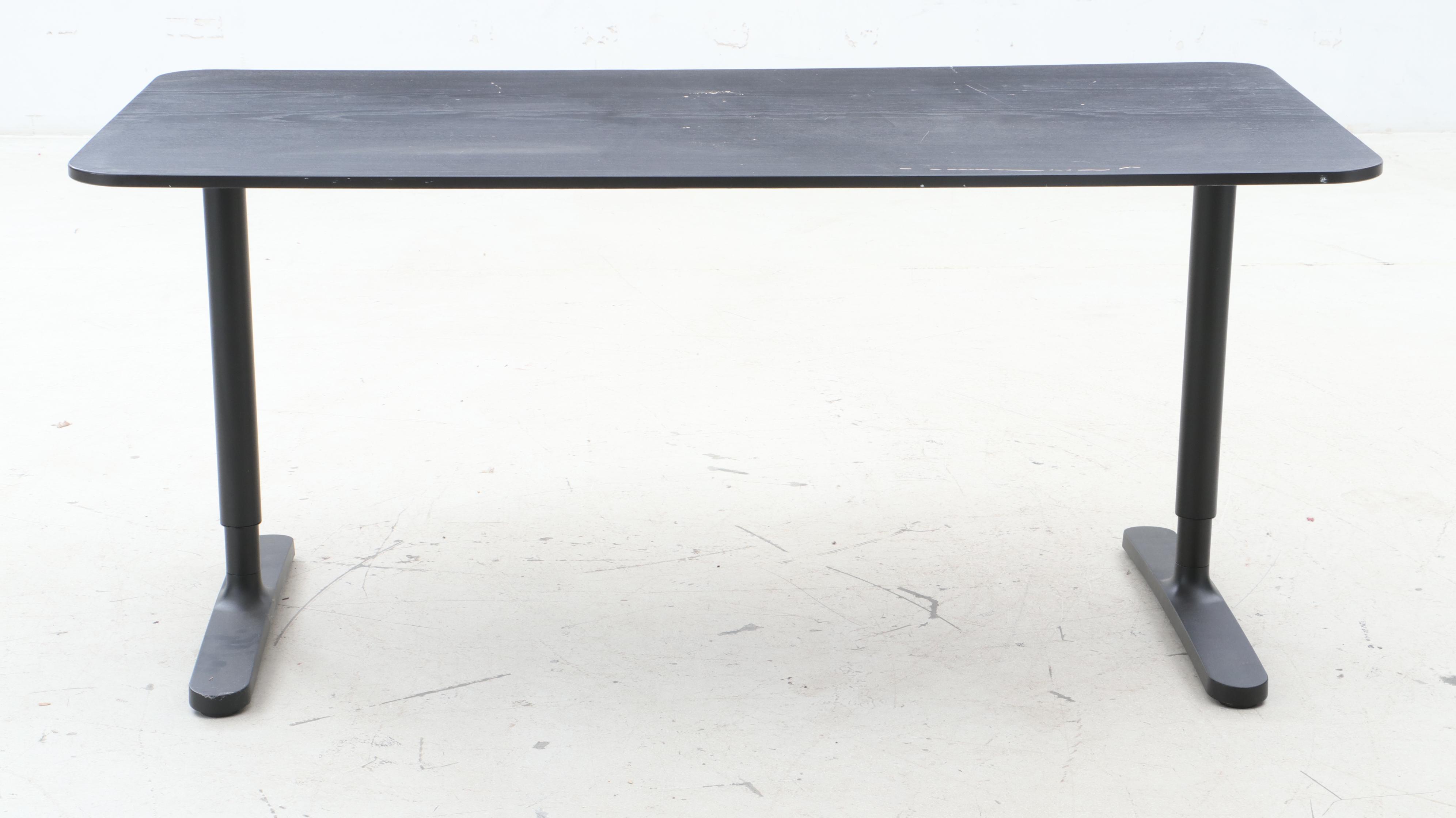 IKEA Bekant Wood Laminate Office Table, Contemporary