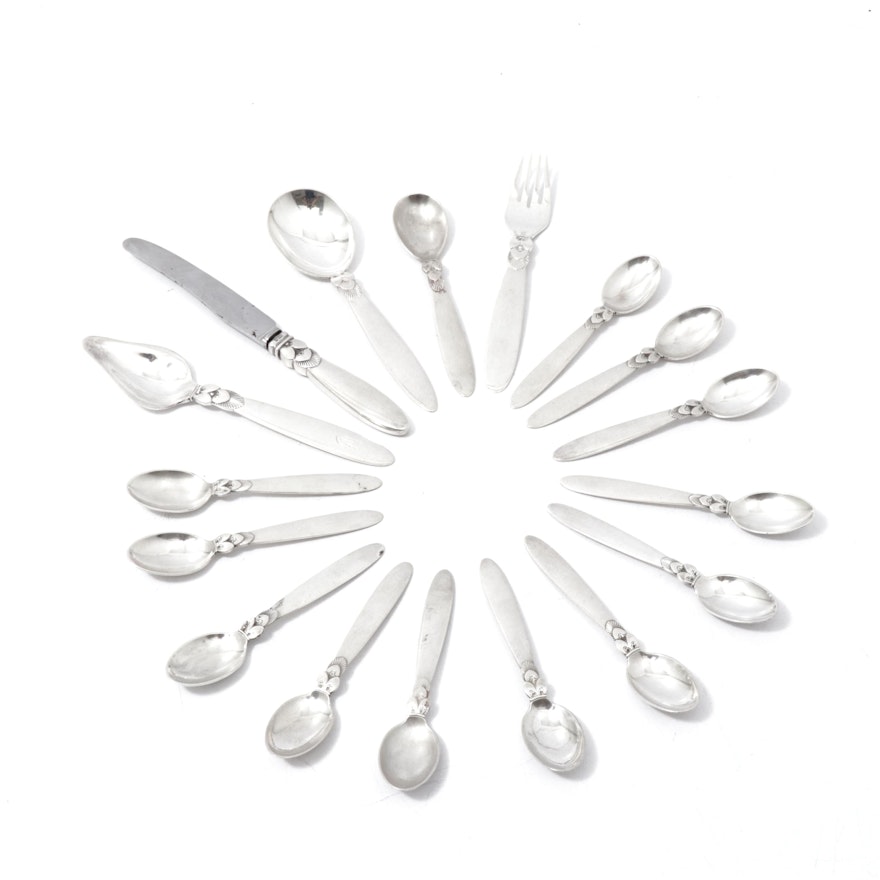 Georg Jensen "Cactus" Sterling Silver Flatware