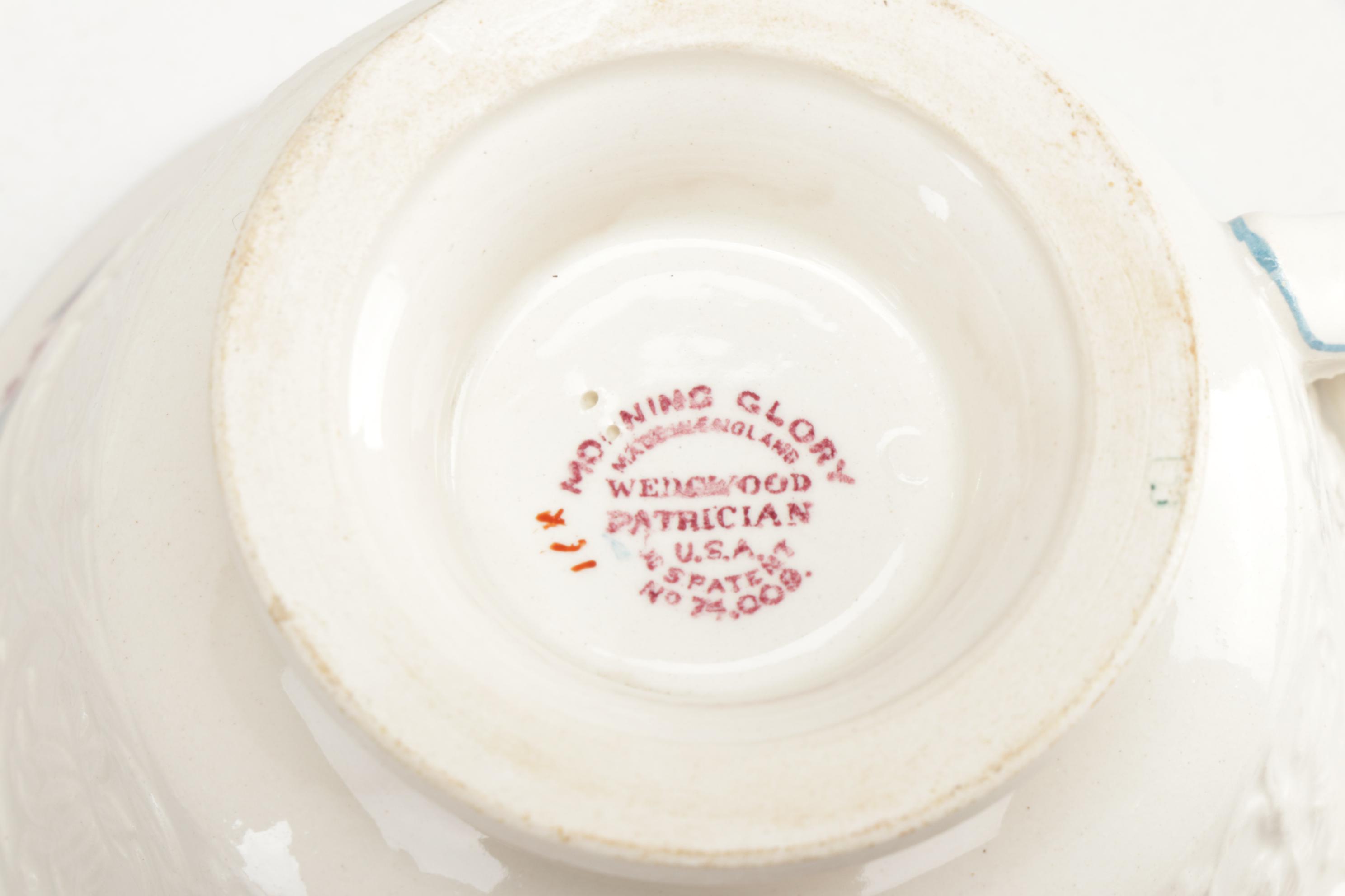 Wedgwood Patrician "Morning Glory" Pattern China Dinnerware