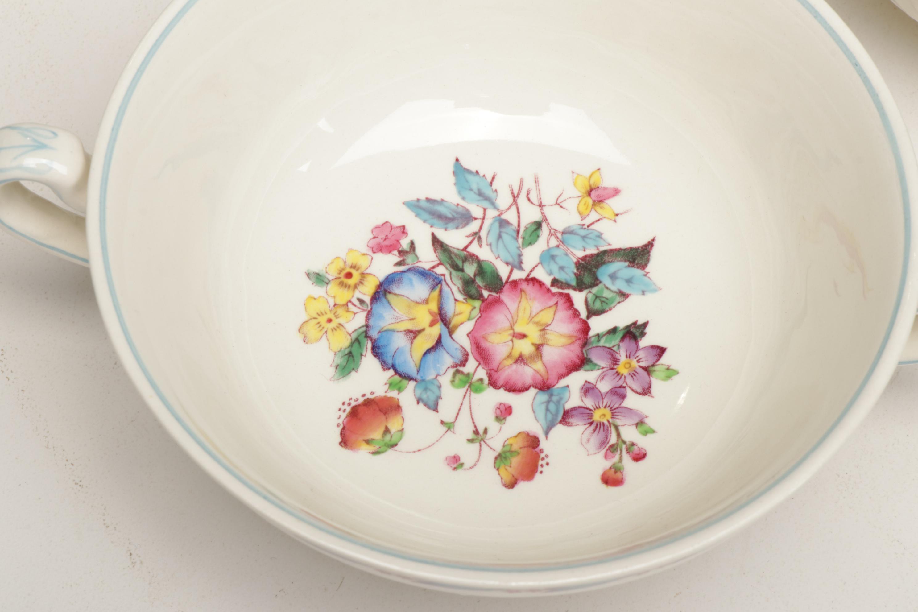 Wedgwood Patrician "Morning Glory" Pattern China Dinnerware