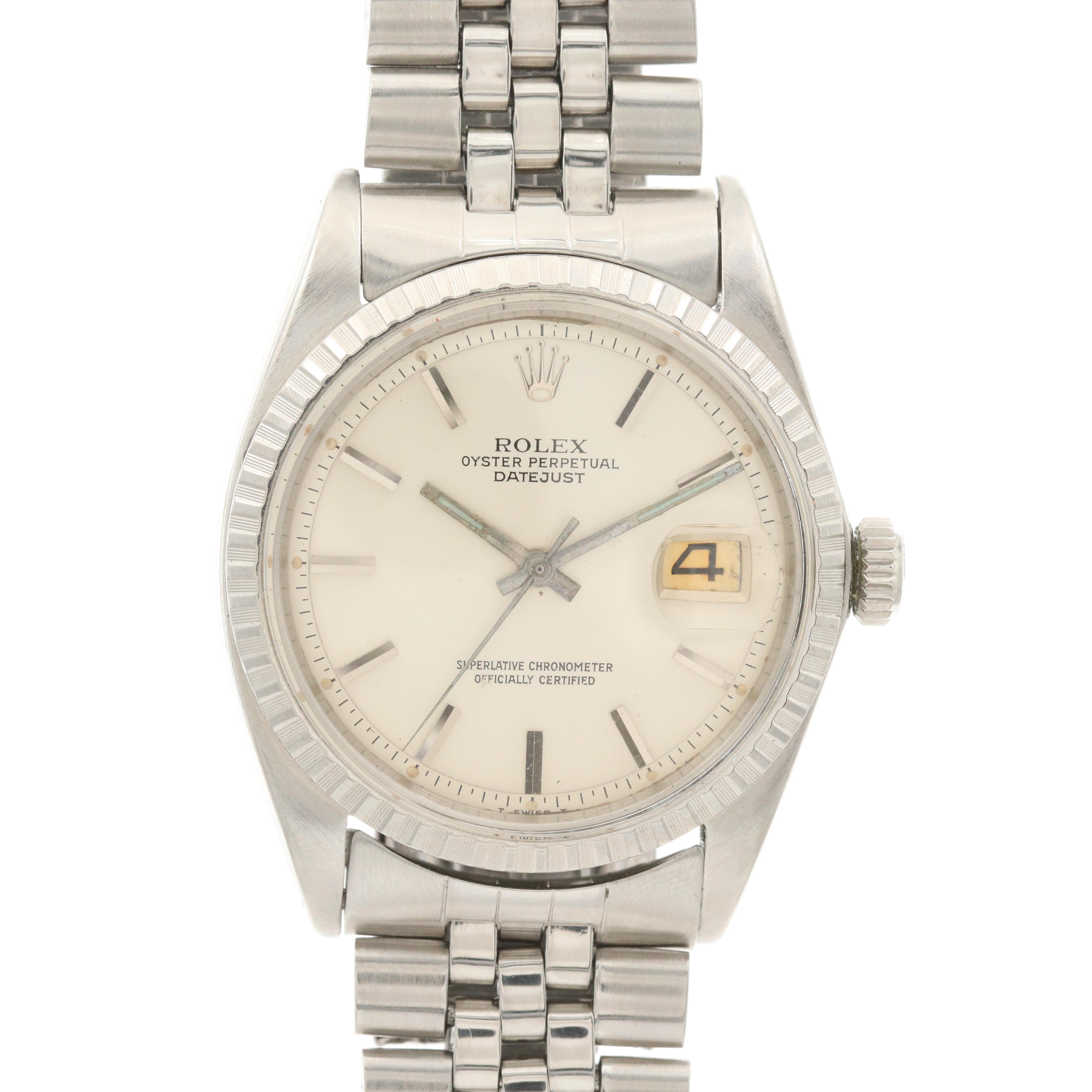 Vintage Rolex Datejust Stainless Steel Watch, 1965