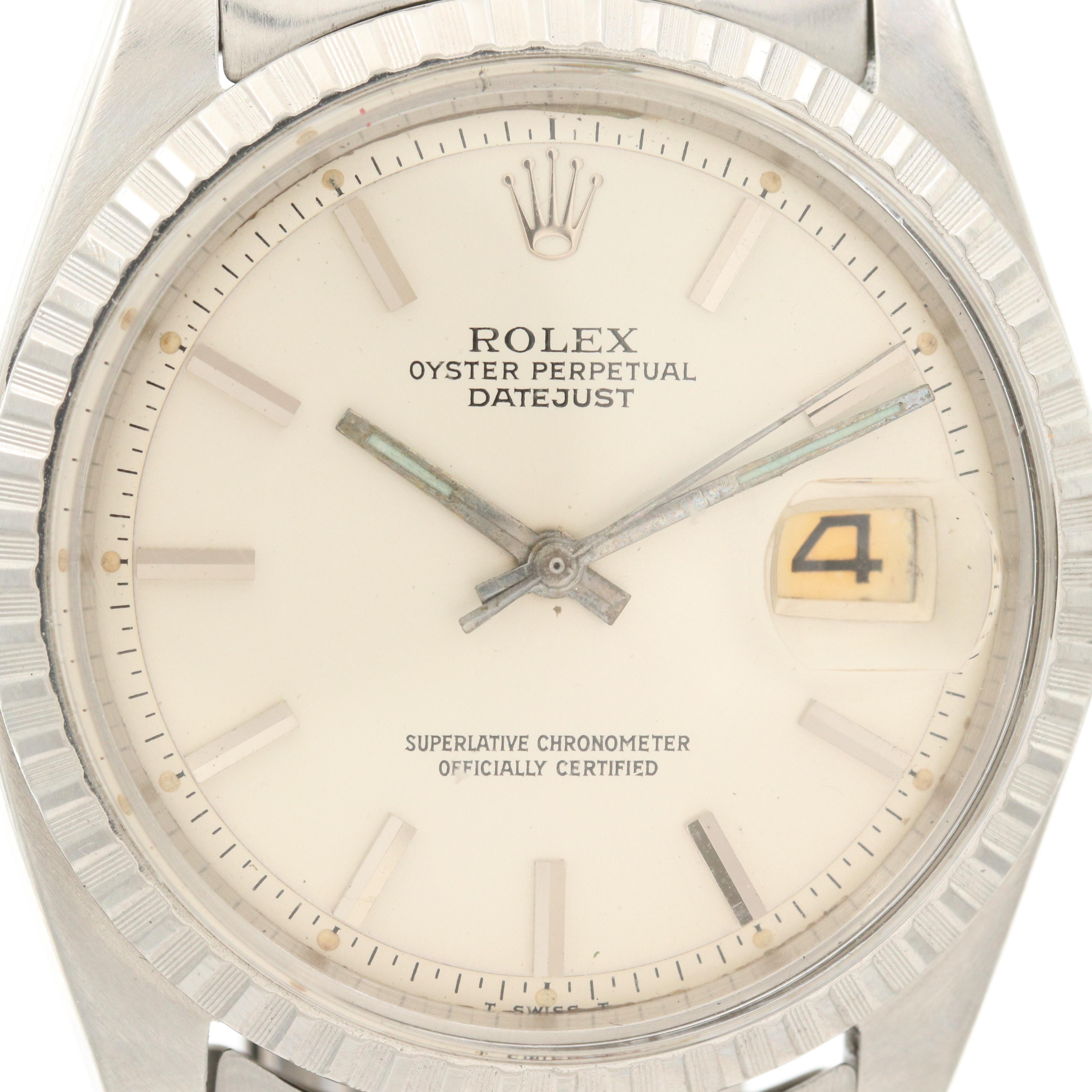 Vintage Rolex Datejust Stainless Steel Watch, 1965