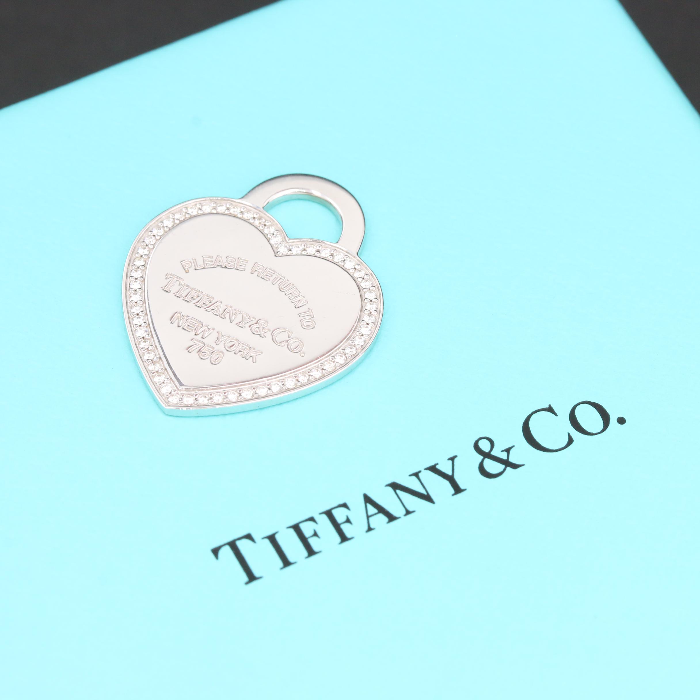 Tiffany & Co. 18K White Gold "Return to Tiffany" Diamond Pendant