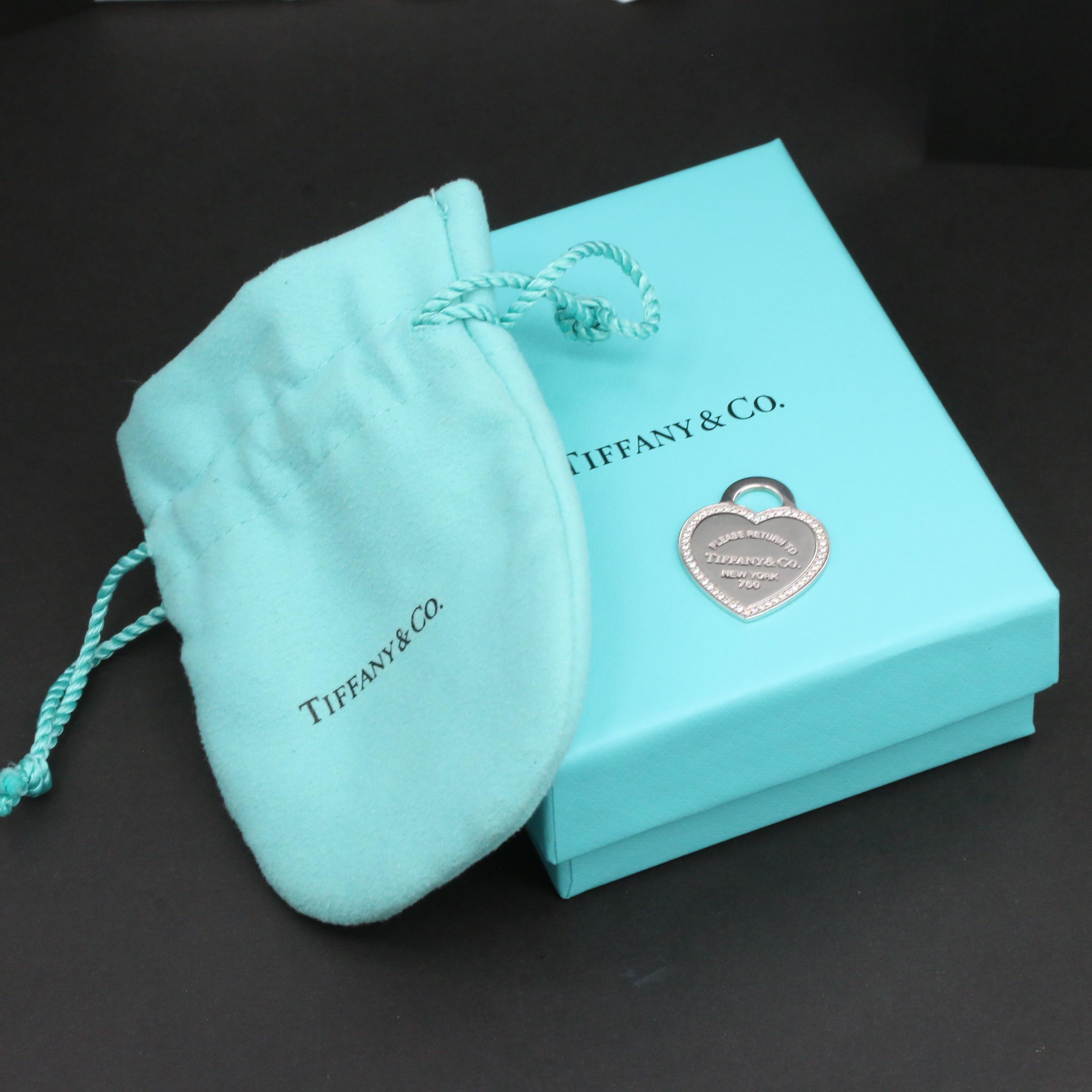 Tiffany & Co. 18K White Gold "Return to Tiffany" Diamond Pendant