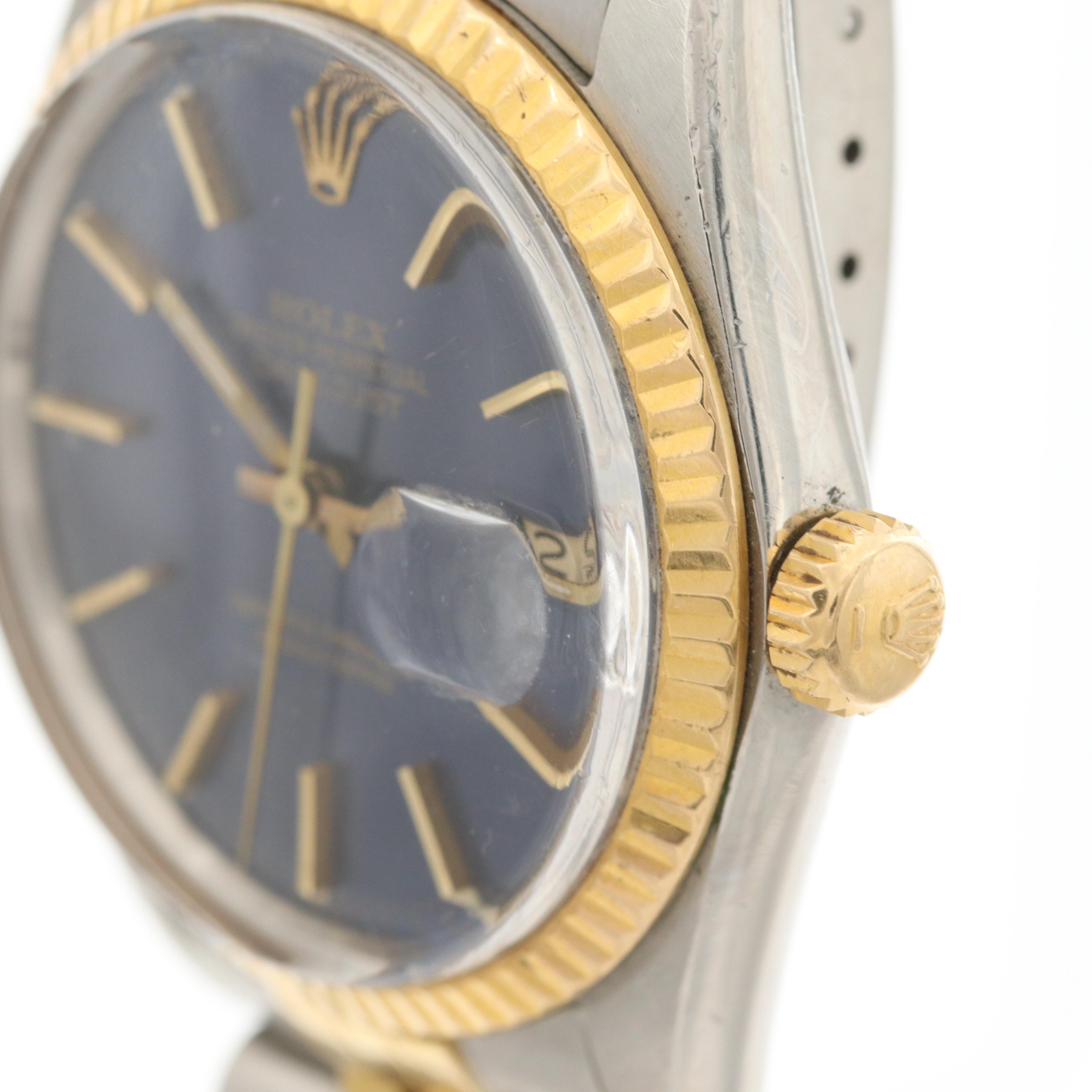 Rolex Datejust 18K Gold and Stainless Steel Watch, 1984
