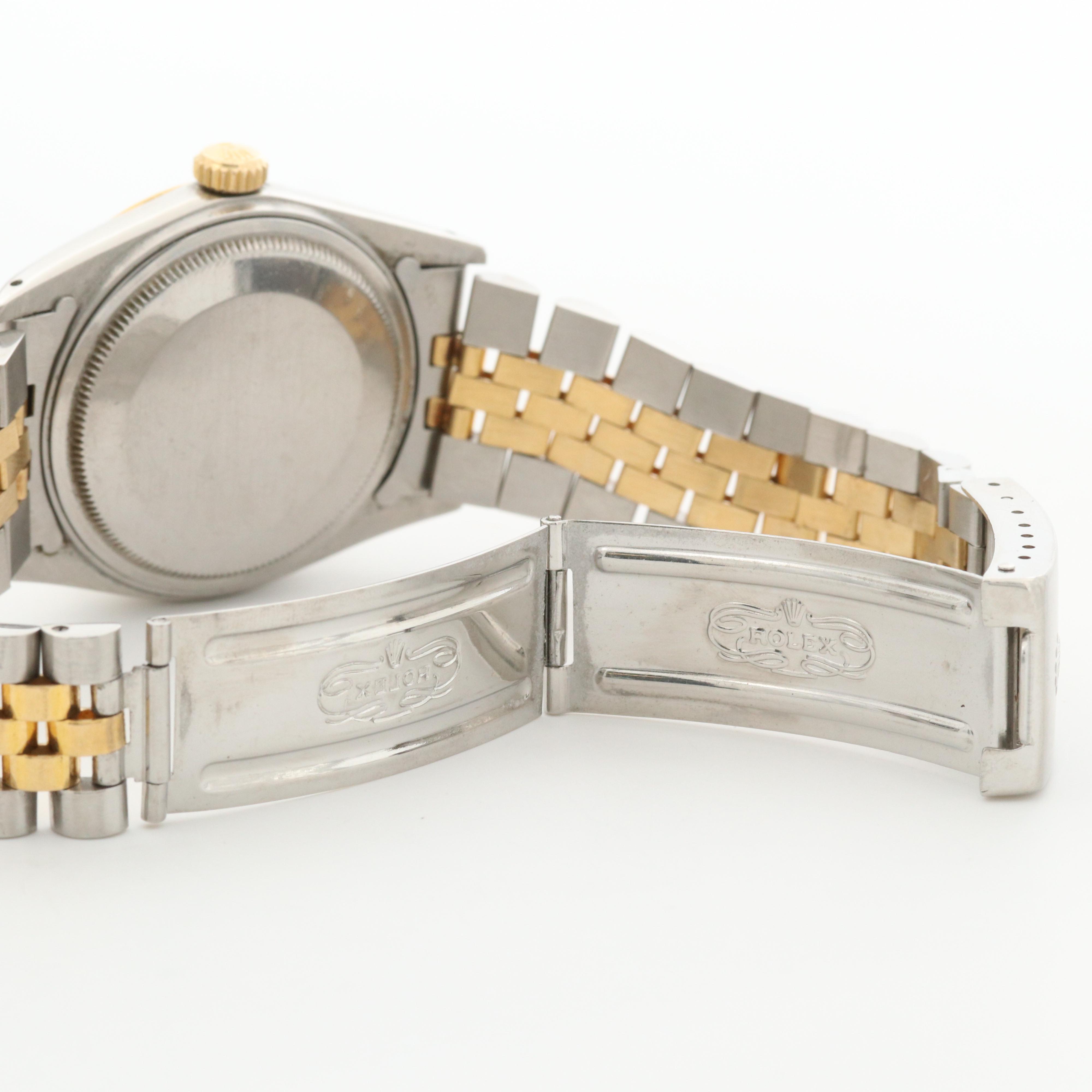 Rolex Datejust 18K Gold and Stainless Steel Watch, 1984