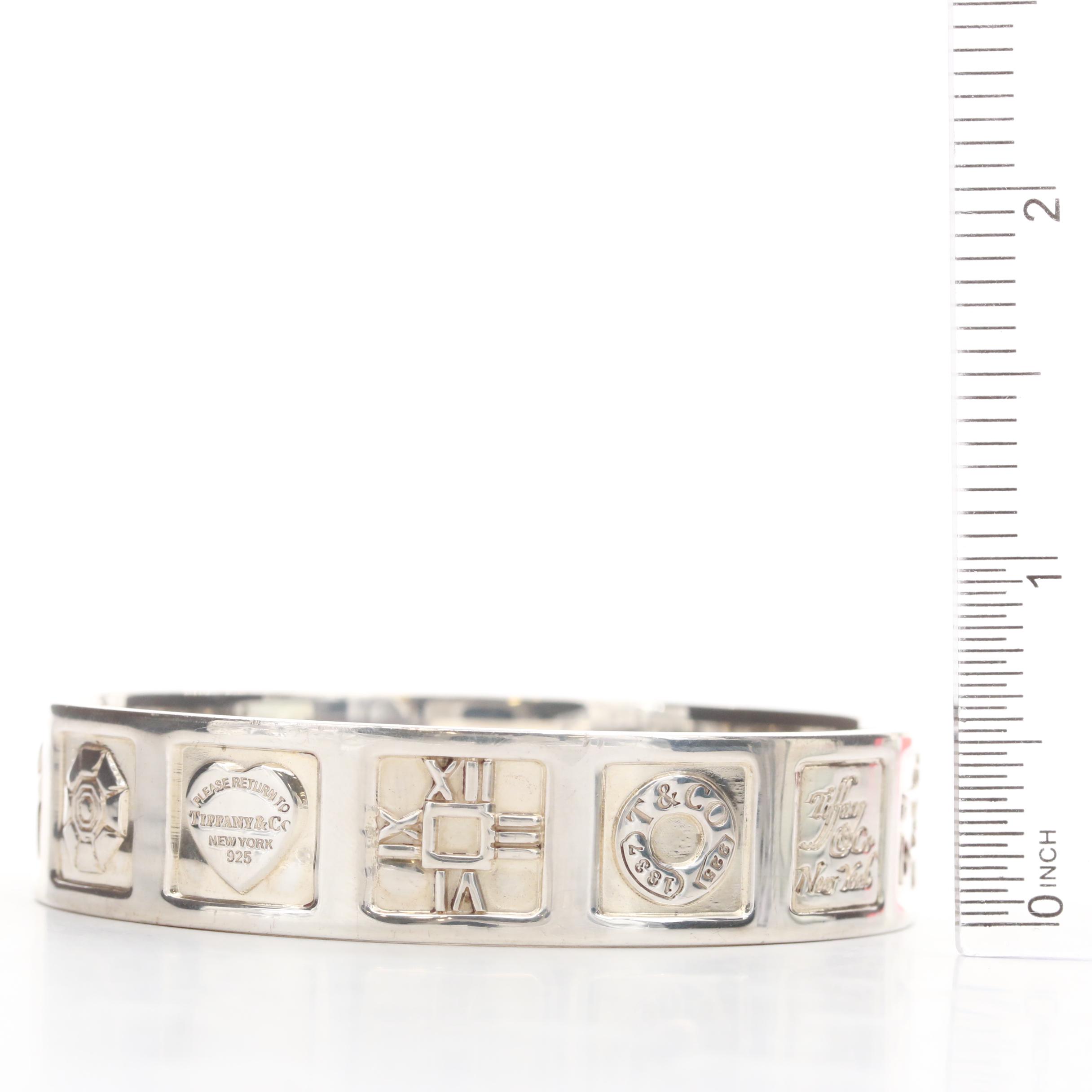 Tiffany & Co. Sterling Silver "Lexicon 175th Anniversary" Bangle