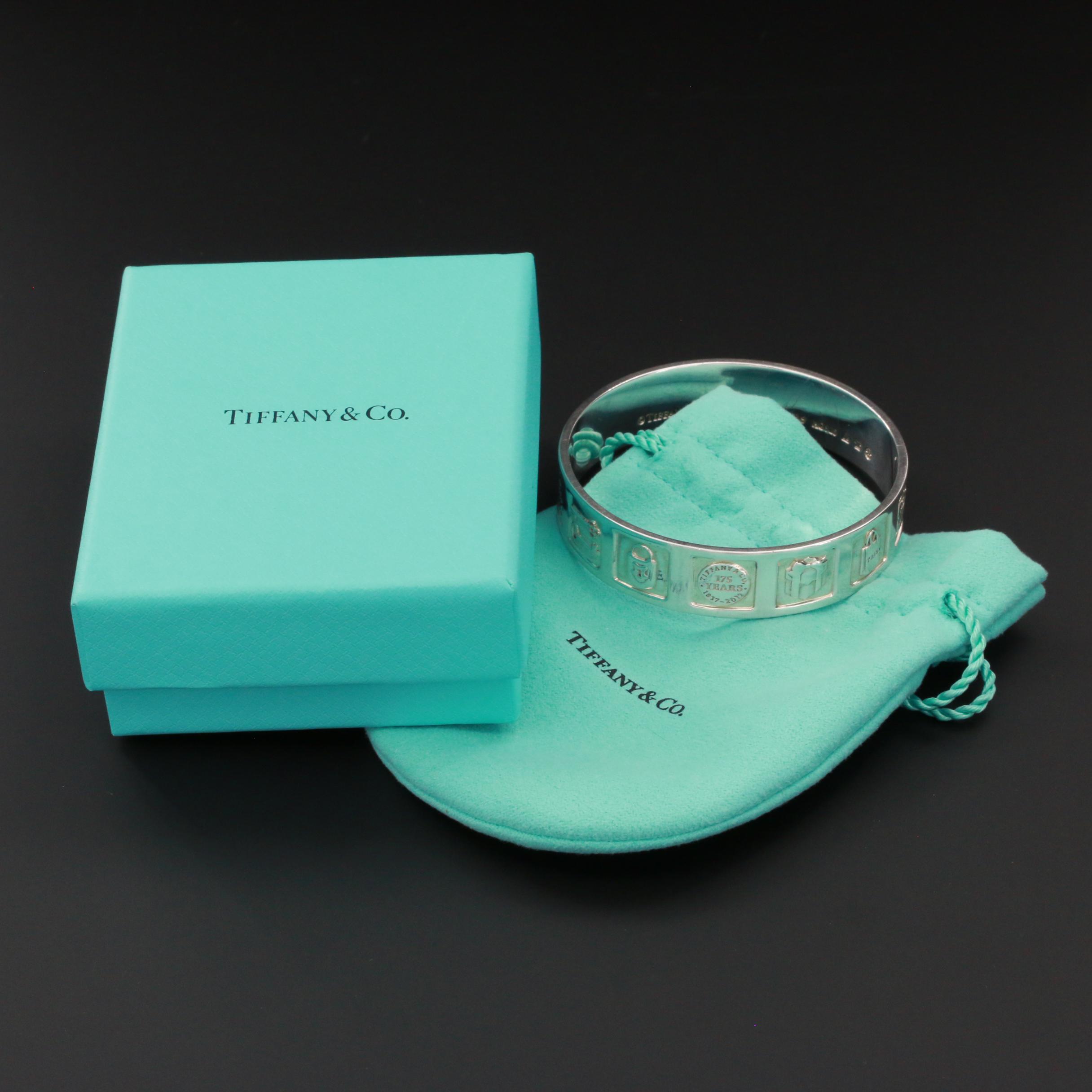 Tiffany & Co. Sterling Silver "Lexicon 175th Anniversary" Bangle