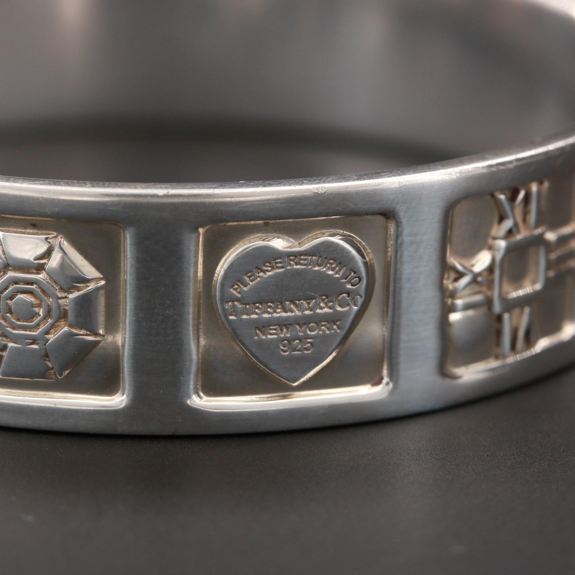 Tiffany & Co. Sterling Silver "Lexicon 175th Anniversary" Bangle