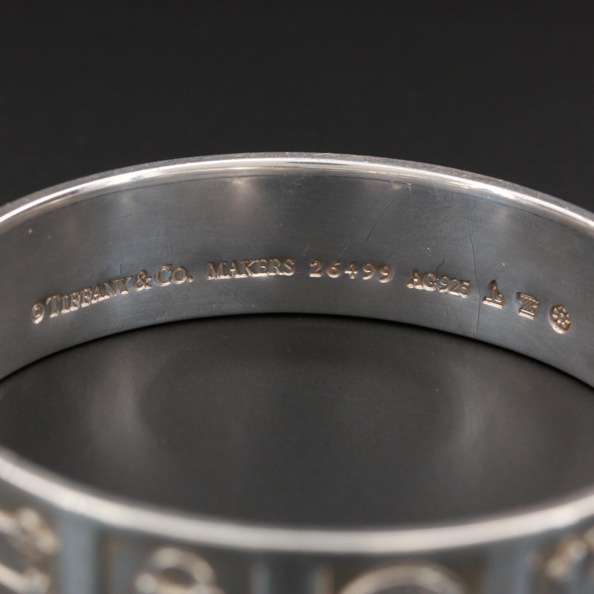 Tiffany & Co. Sterling Silver "Lexicon 175th Anniversary" Bangle