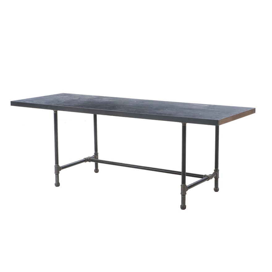 Wood and Metal Working Table, Contemporary