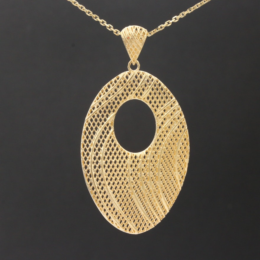 14K Yellow Gold Pendant Necklace