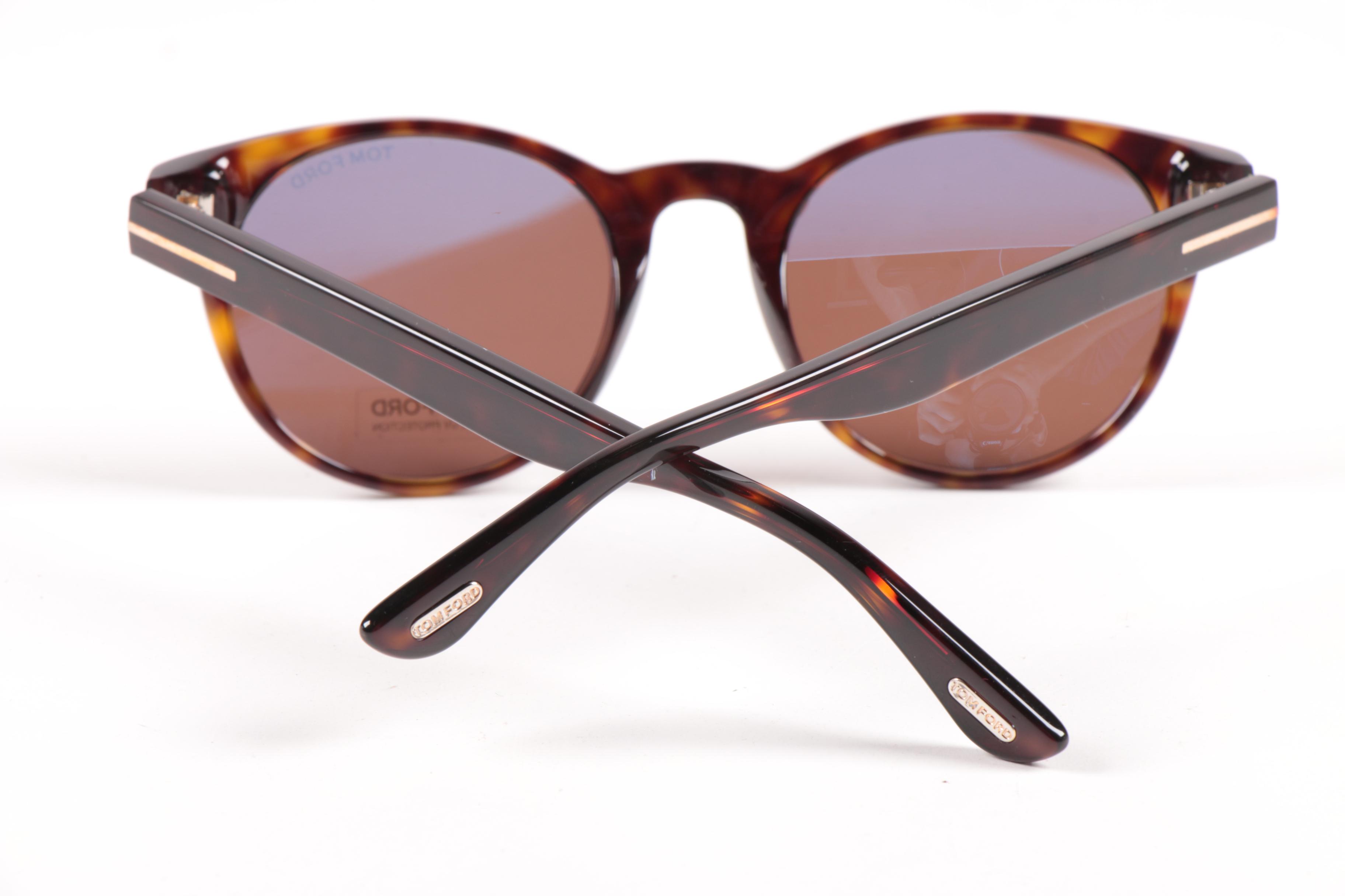 Tom Ford TF522 Palmer Dark Brown Havana Sunglasses with Case and Box