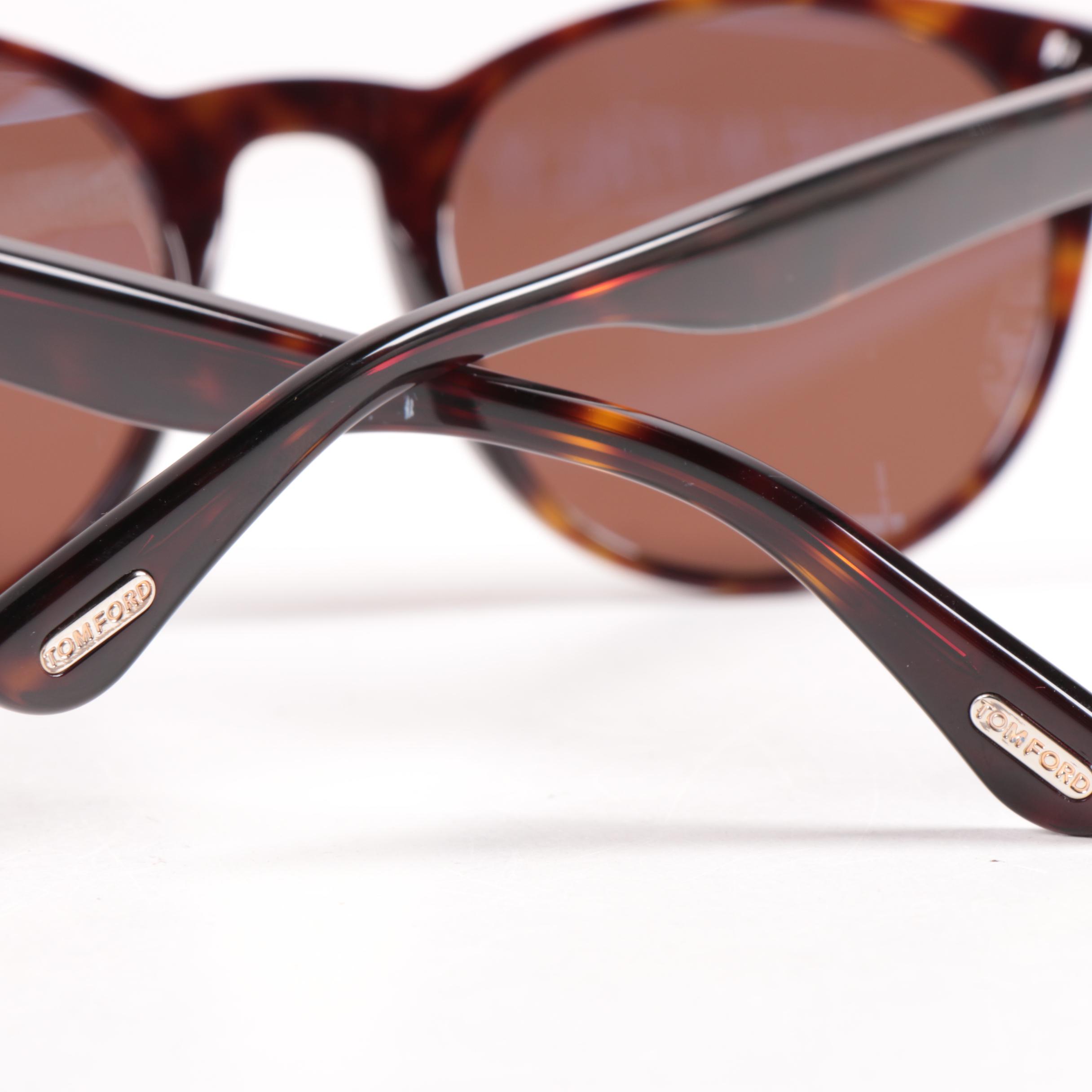 Tom Ford TF522 Palmer Dark Brown Havana Sunglasses with Case and Box