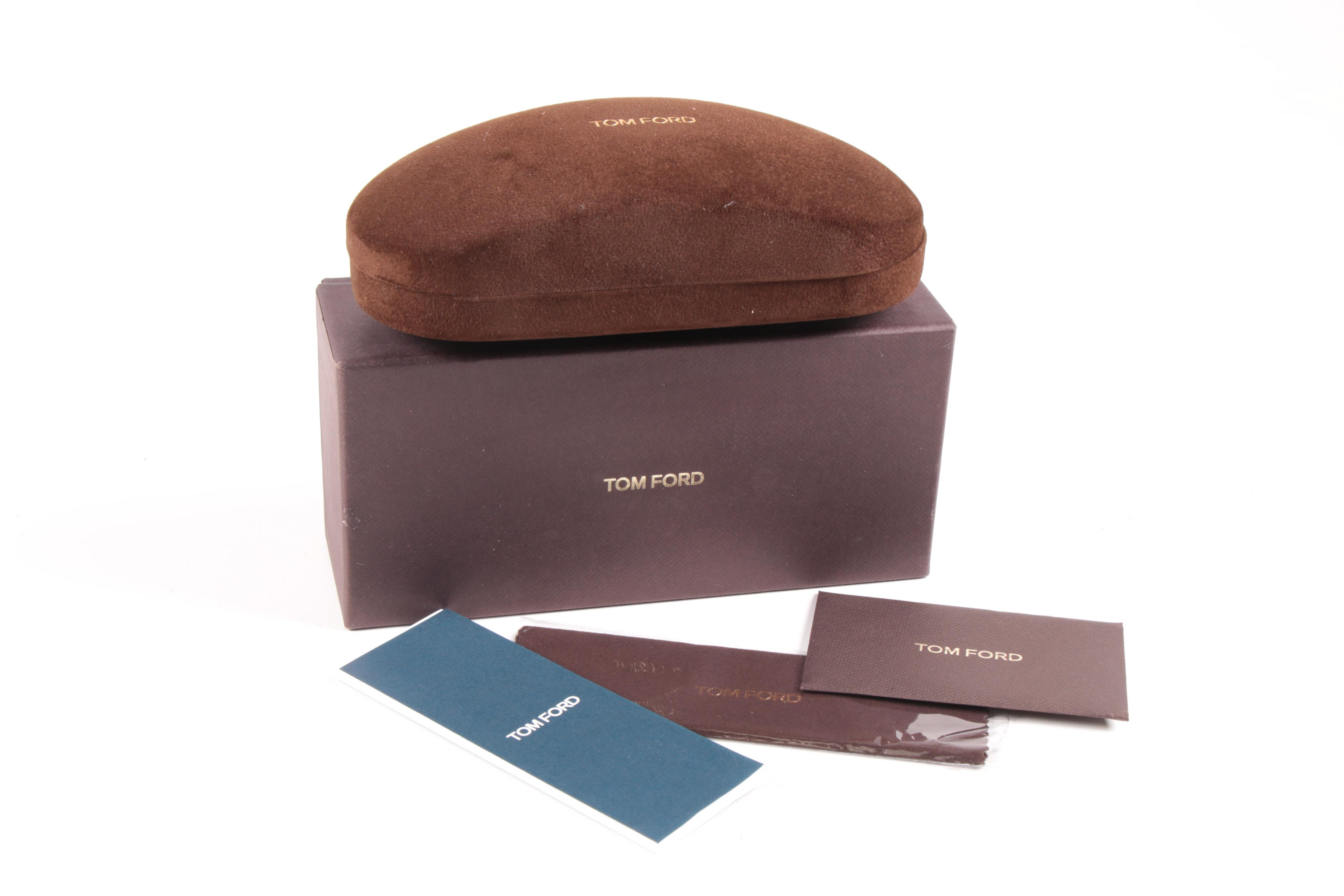 Tom Ford TF522 Palmer Dark Brown Havana Sunglasses with Case and Box