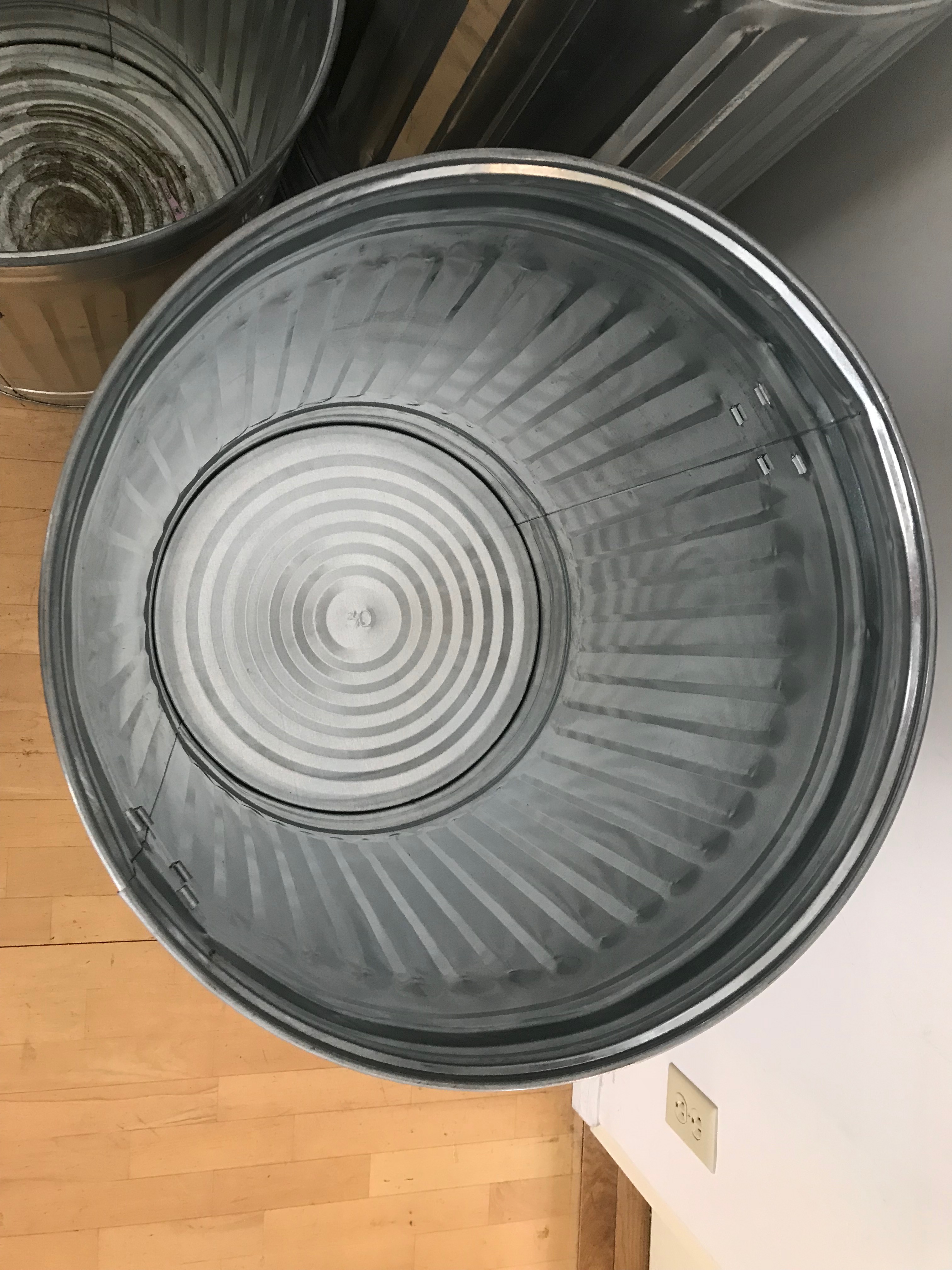 Behrens Galvanized Steel Thirty-One Gallon Trash Bins