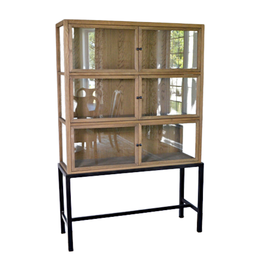 Transitional Stand Mounted Display Cabinet