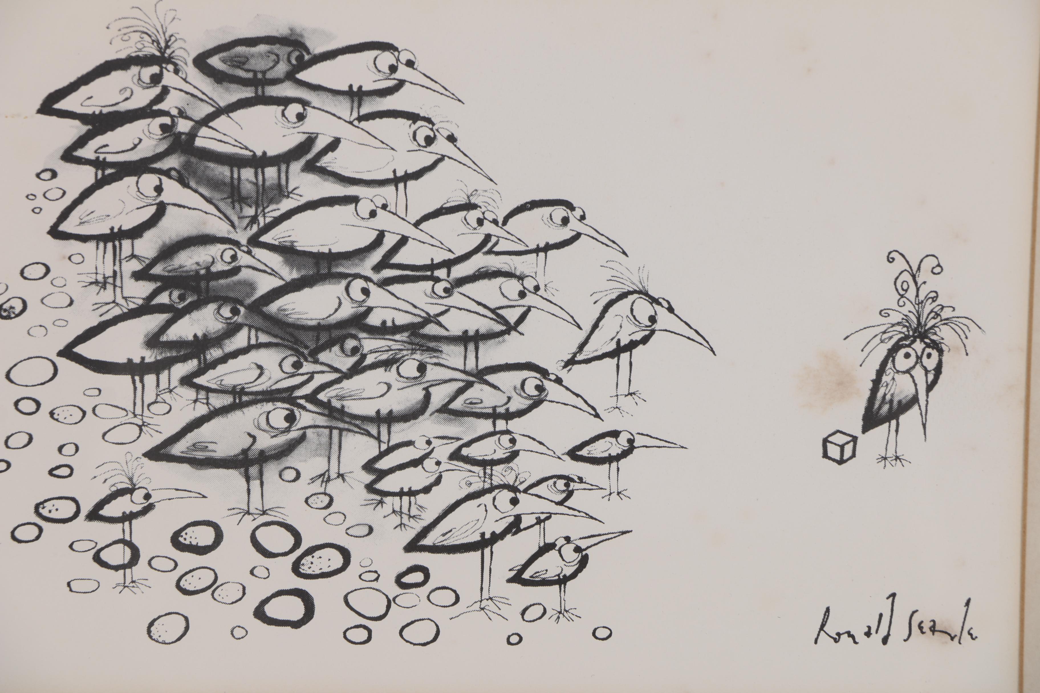 Halftone Print after Ronald Searle New Yorker Cartoon