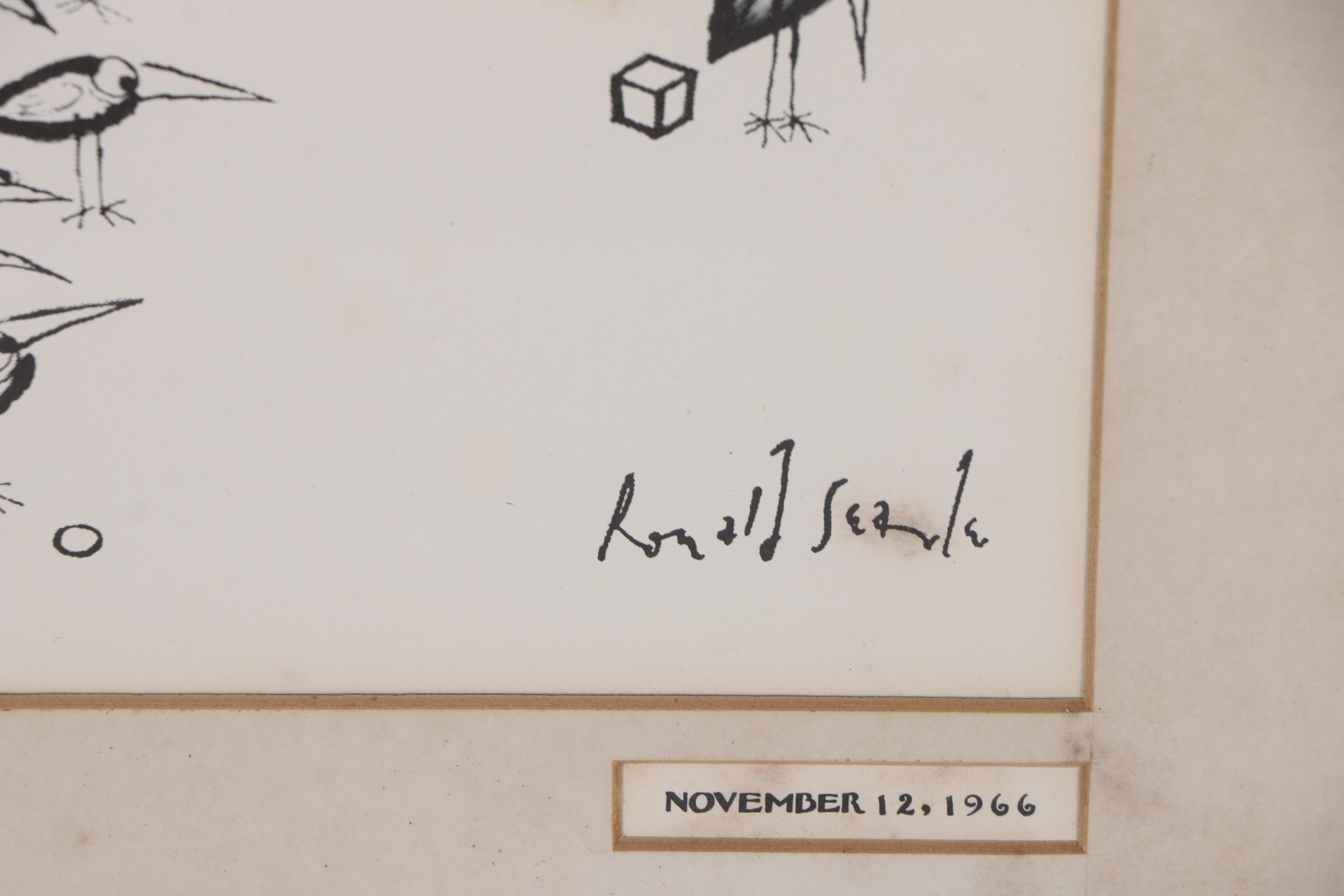 Halftone Print after Ronald Searle New Yorker Cartoon