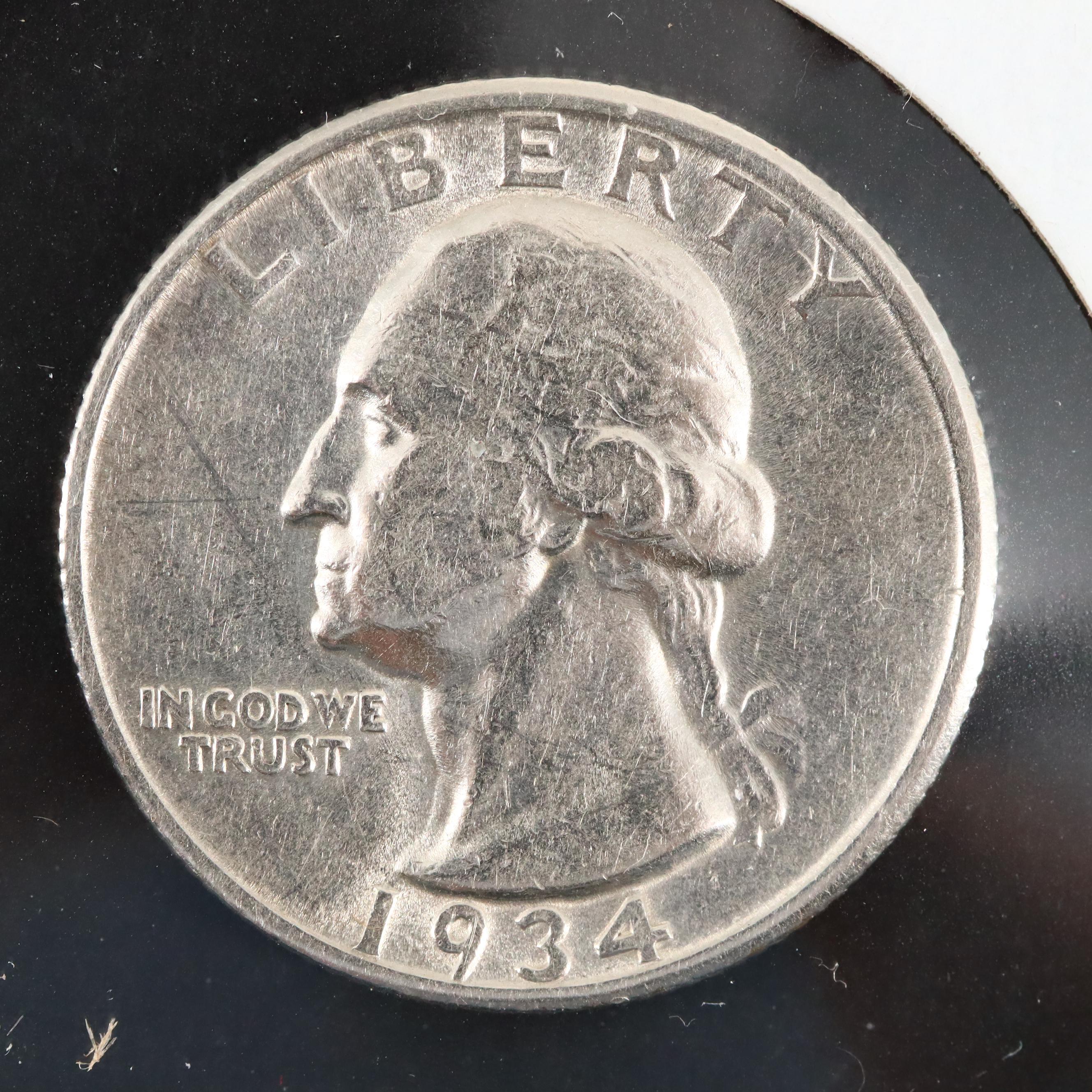 1934 George Washington Silver Quarter