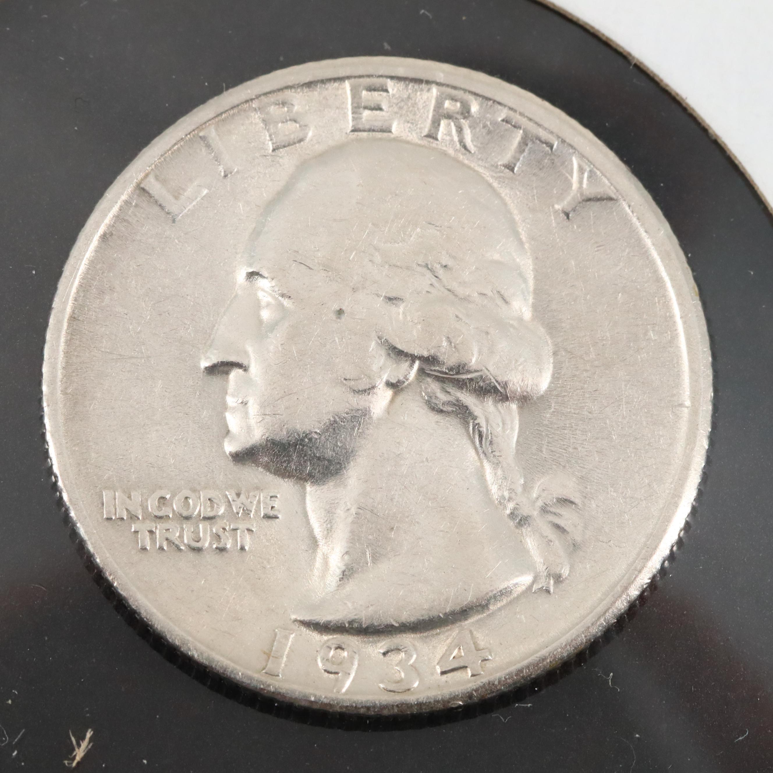 1934 George Washington Silver Quarter