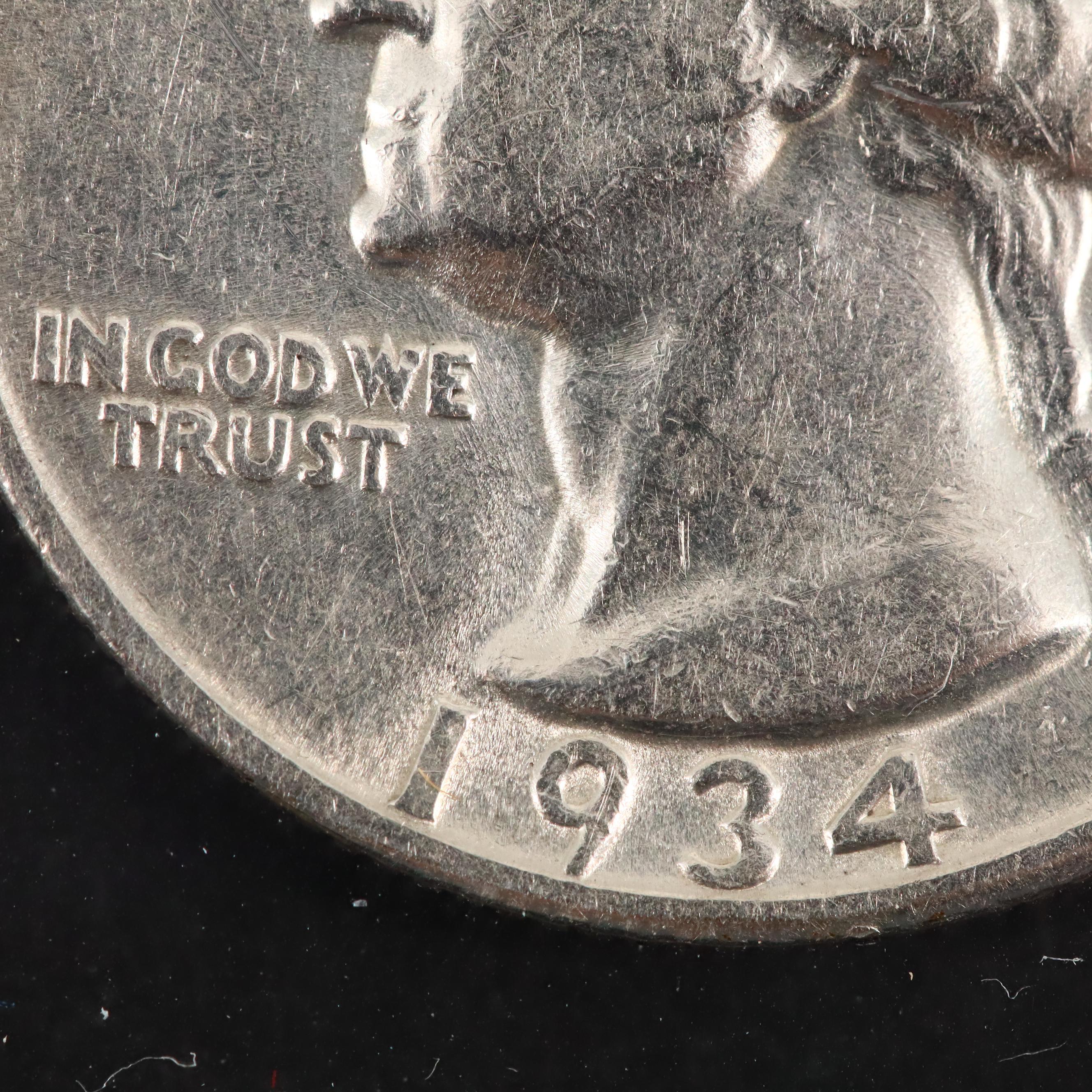 1934 George Washington Silver Quarter