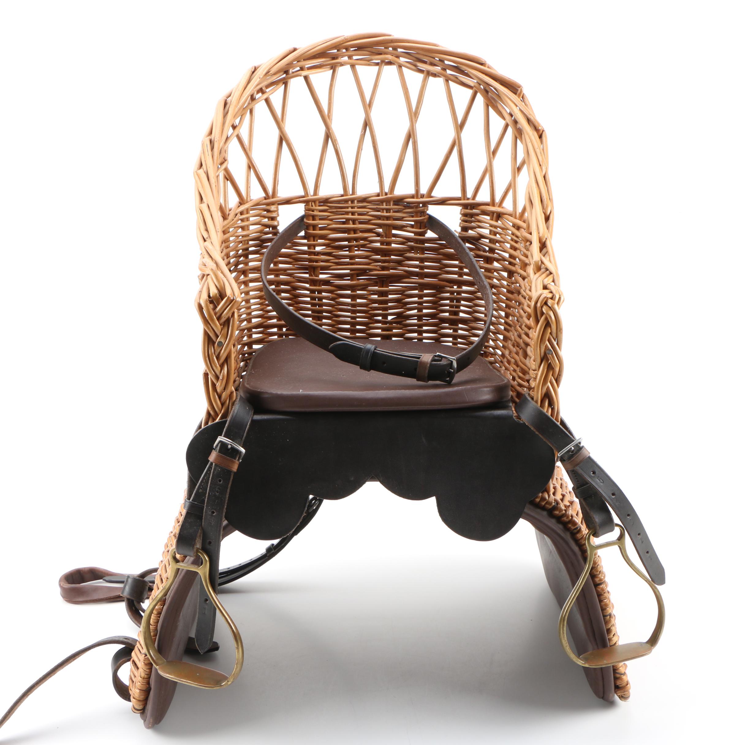 Children's Wicker Basket Pony Saddle