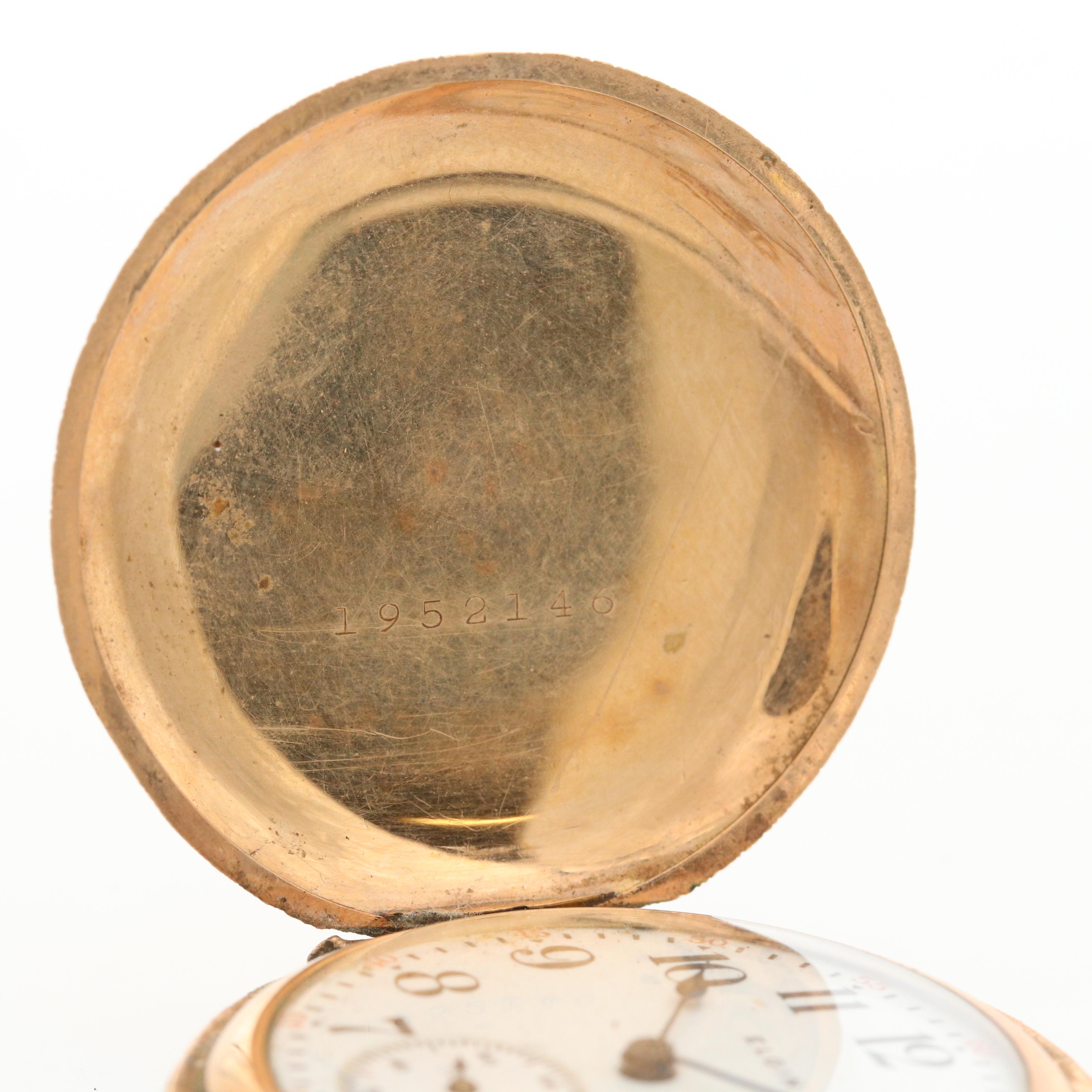 Antique Elgin Gold Filled Hunter Case Pocket Watch, 1915