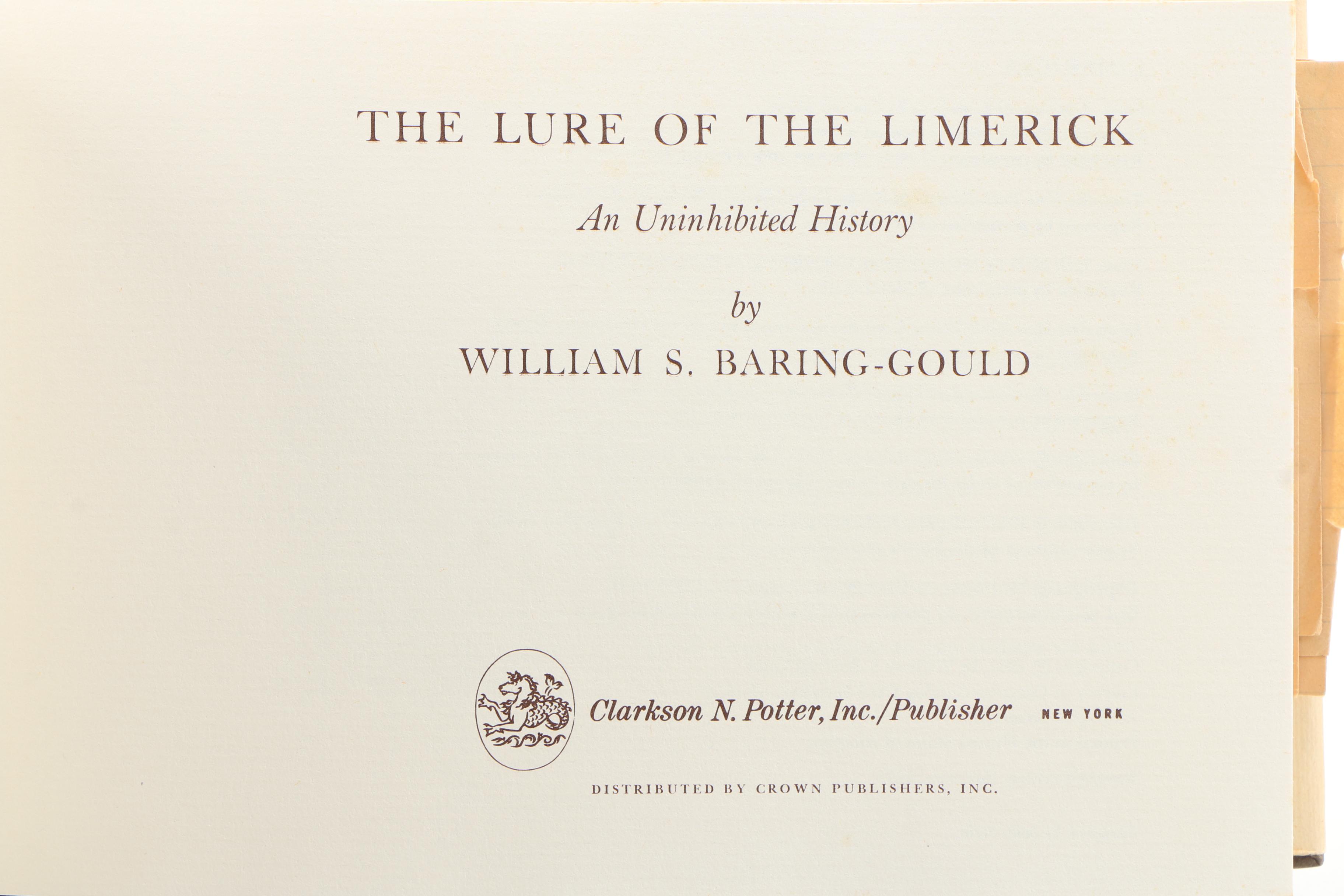 Poetry and Nonfiction Books featuring "The Lure of the Limerick" by Baring-Gould