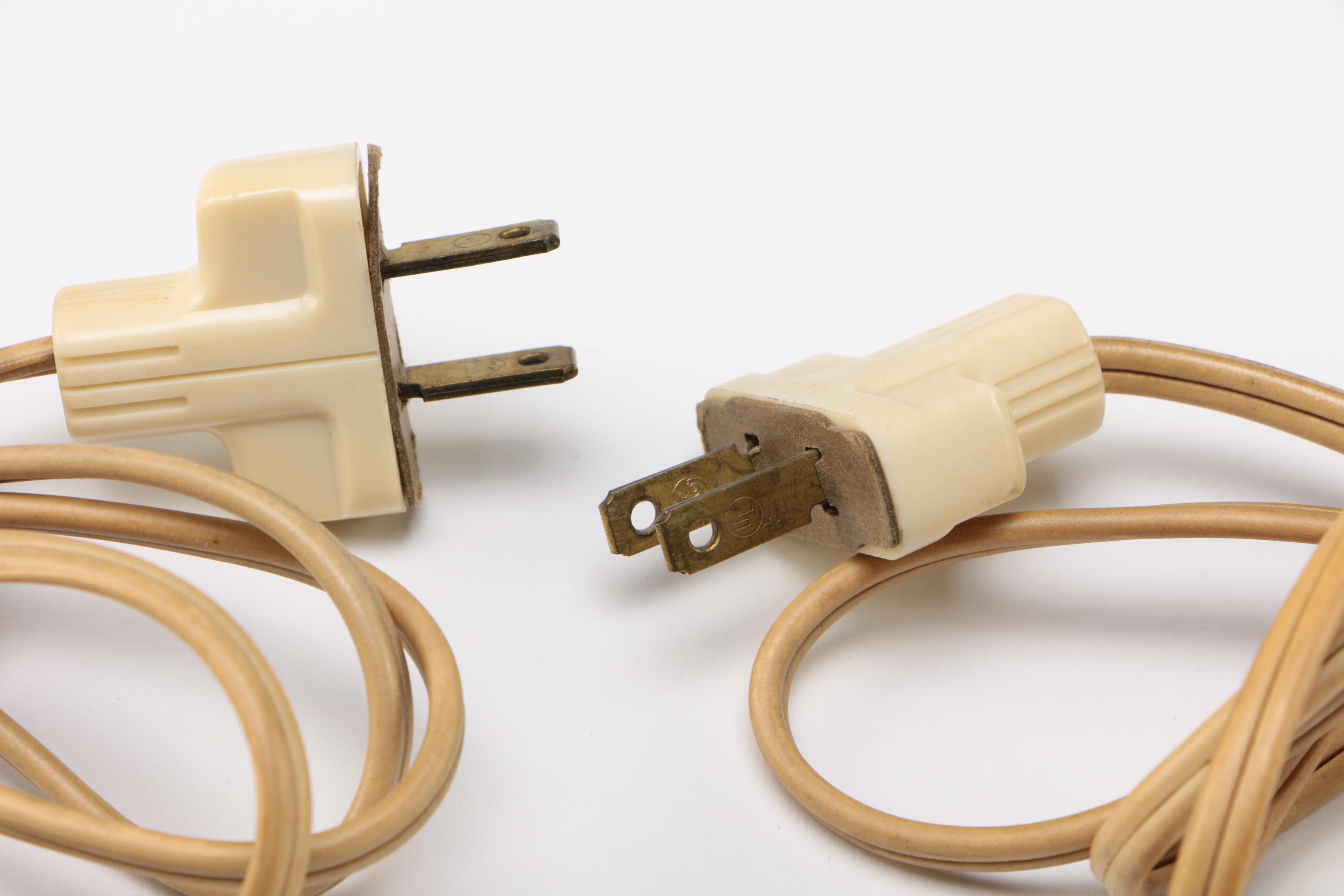 Pair of Victorian Style Mantle Luster Table Lamps with Cranberry Hurricanes