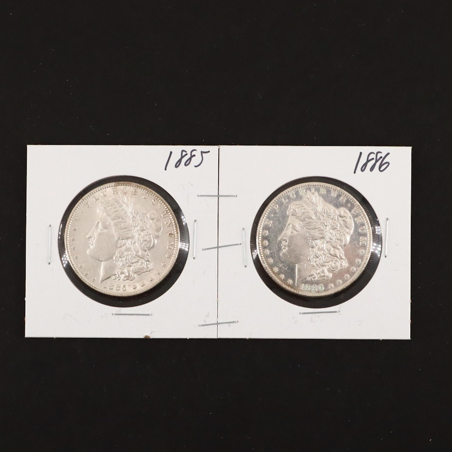 1885 and 1886 Silver Morgan Dollars