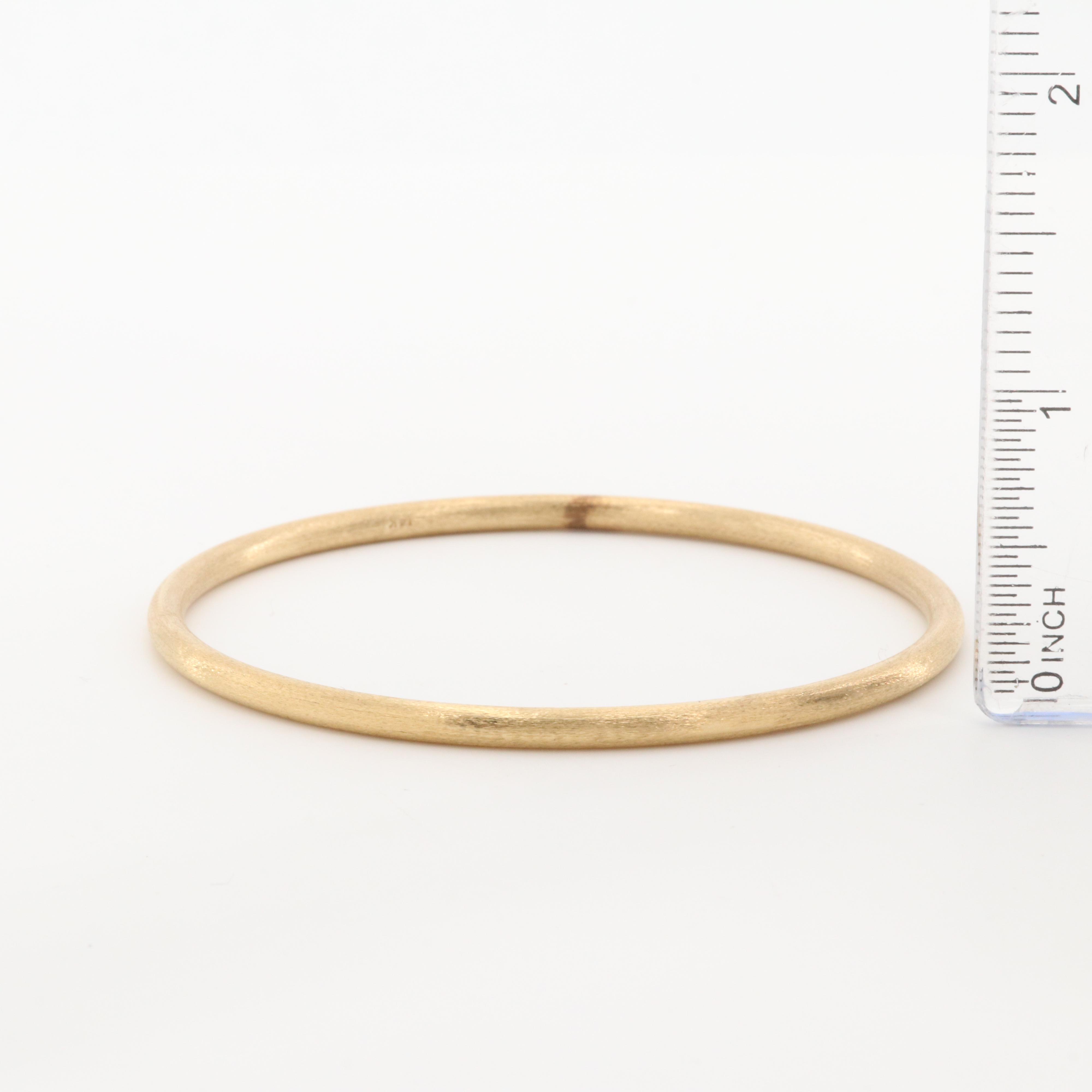 14K Yellow Gold Bangle Bracelet